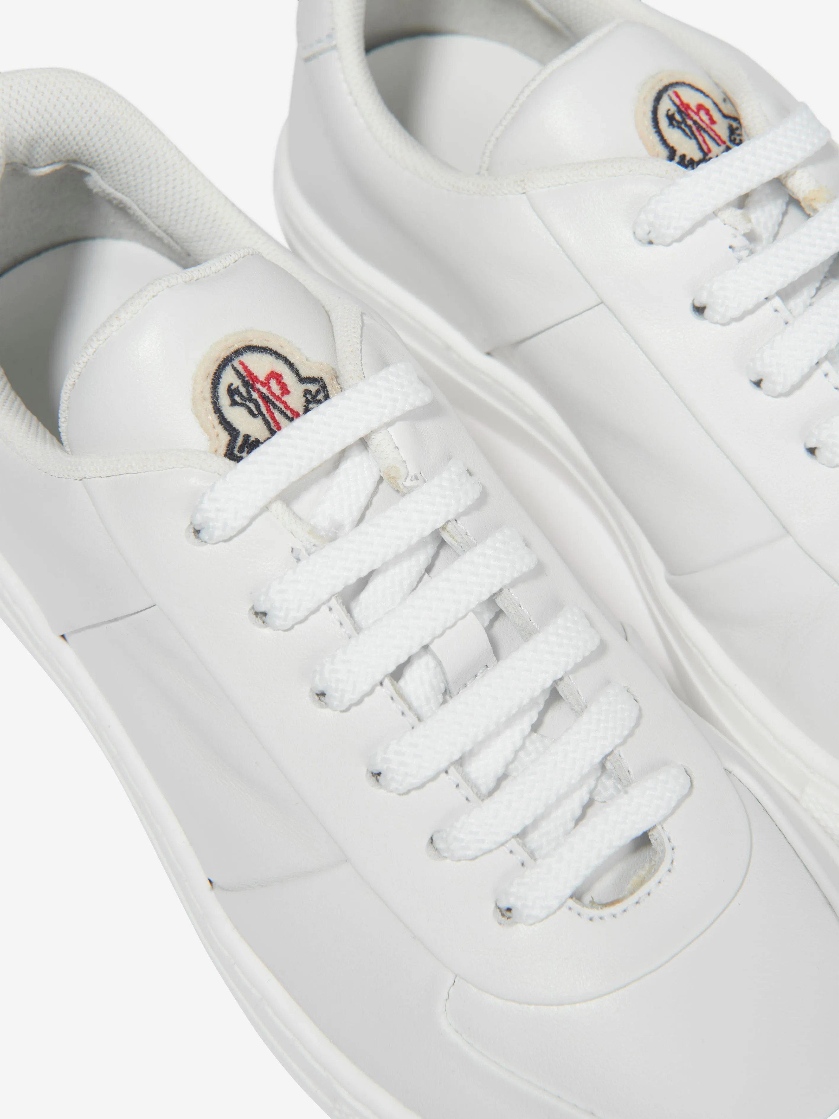 Moncler Enfant Baskets Basses en Cuir Petit Neue York