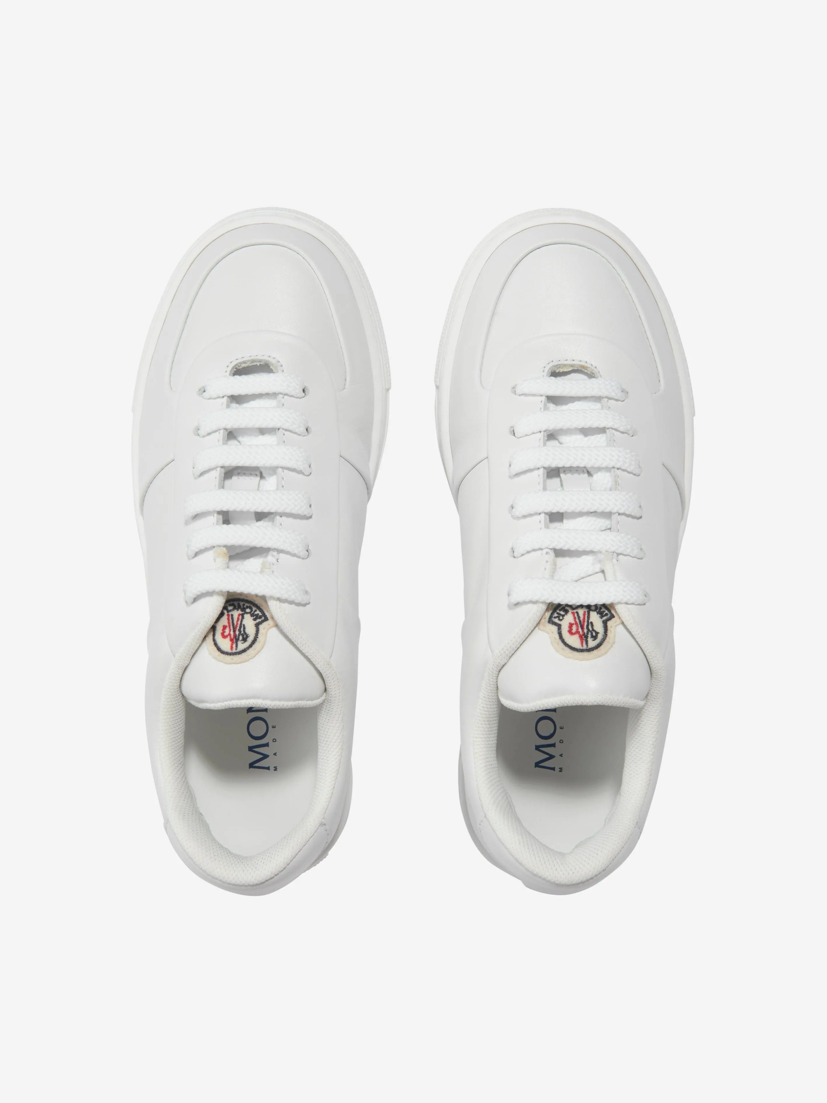 Moncler Enfant Baskets Basses en Cuir Petit Neue York