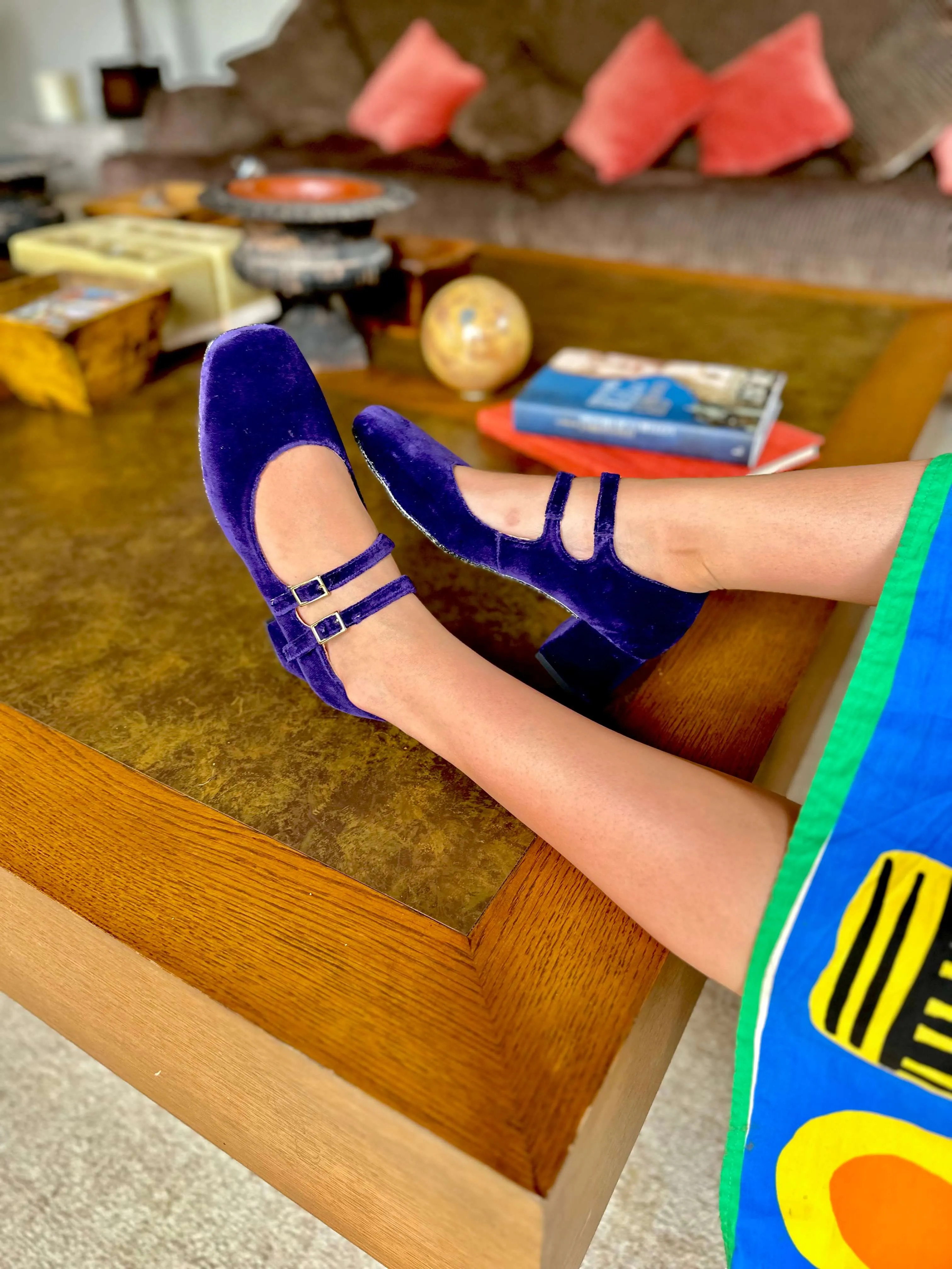 Escarpins à talons en suédine vegan Montmartre | Violet