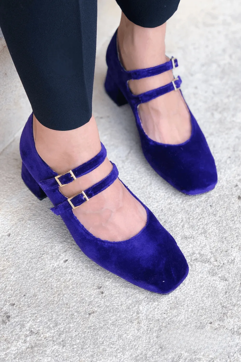 Escarpins à talons en suédine vegan Montmartre | Violet