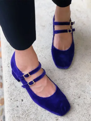 Escarpins à talons en suédine vegan Montmartre | Violet