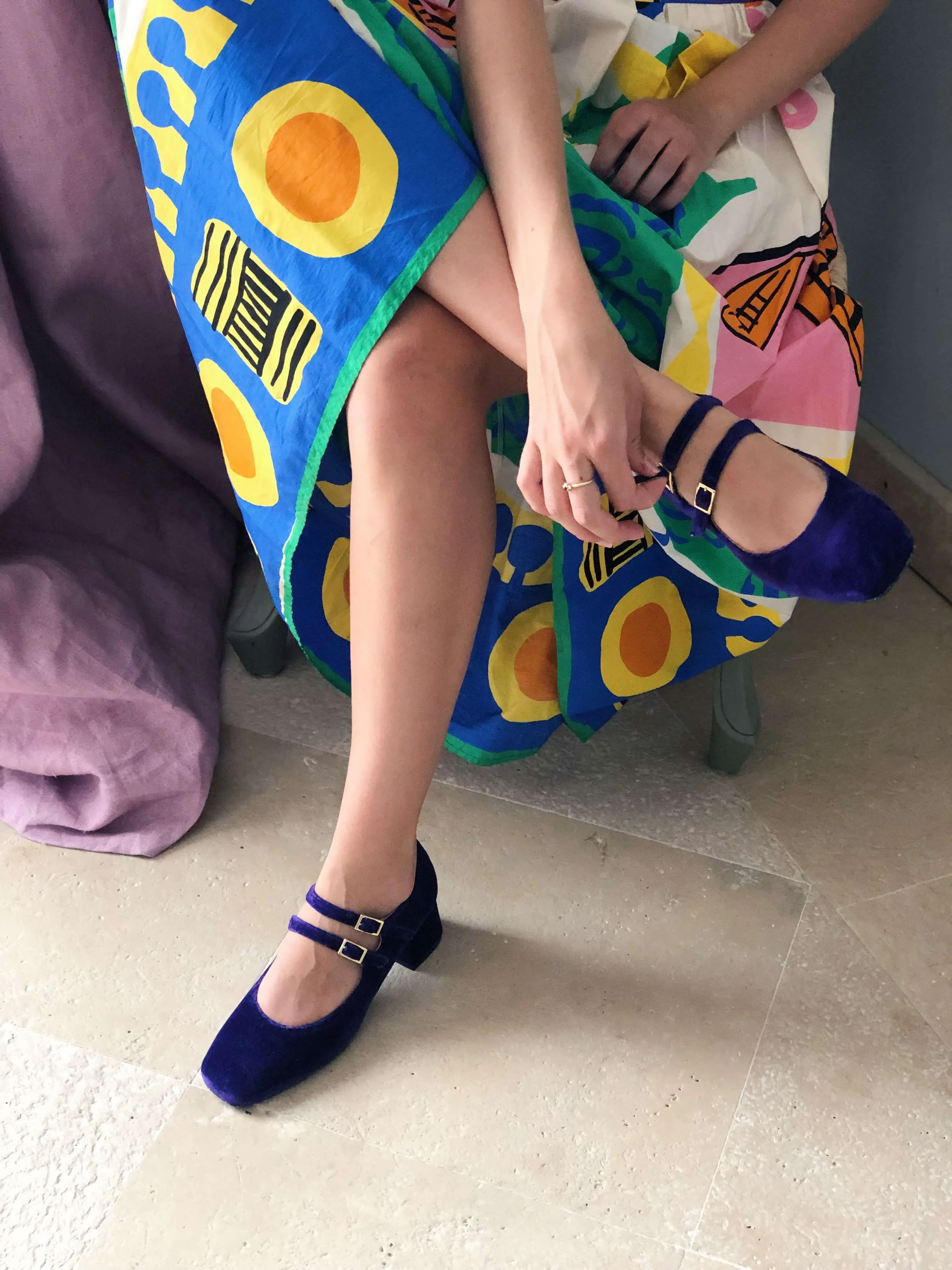 Escarpins à talons en suédine vegan Montmartre | Violet