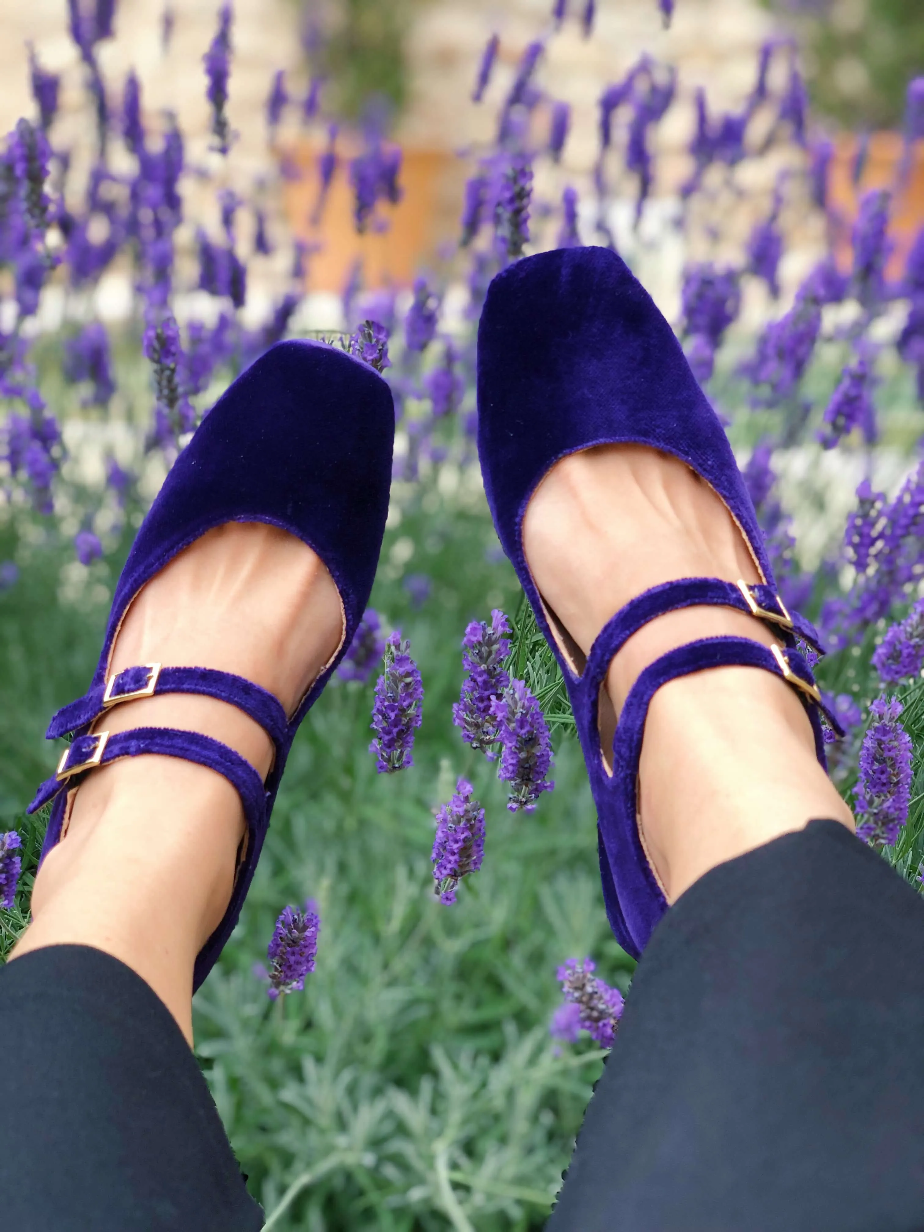 Escarpins à talons en suédine vegan Montmartre | Violet