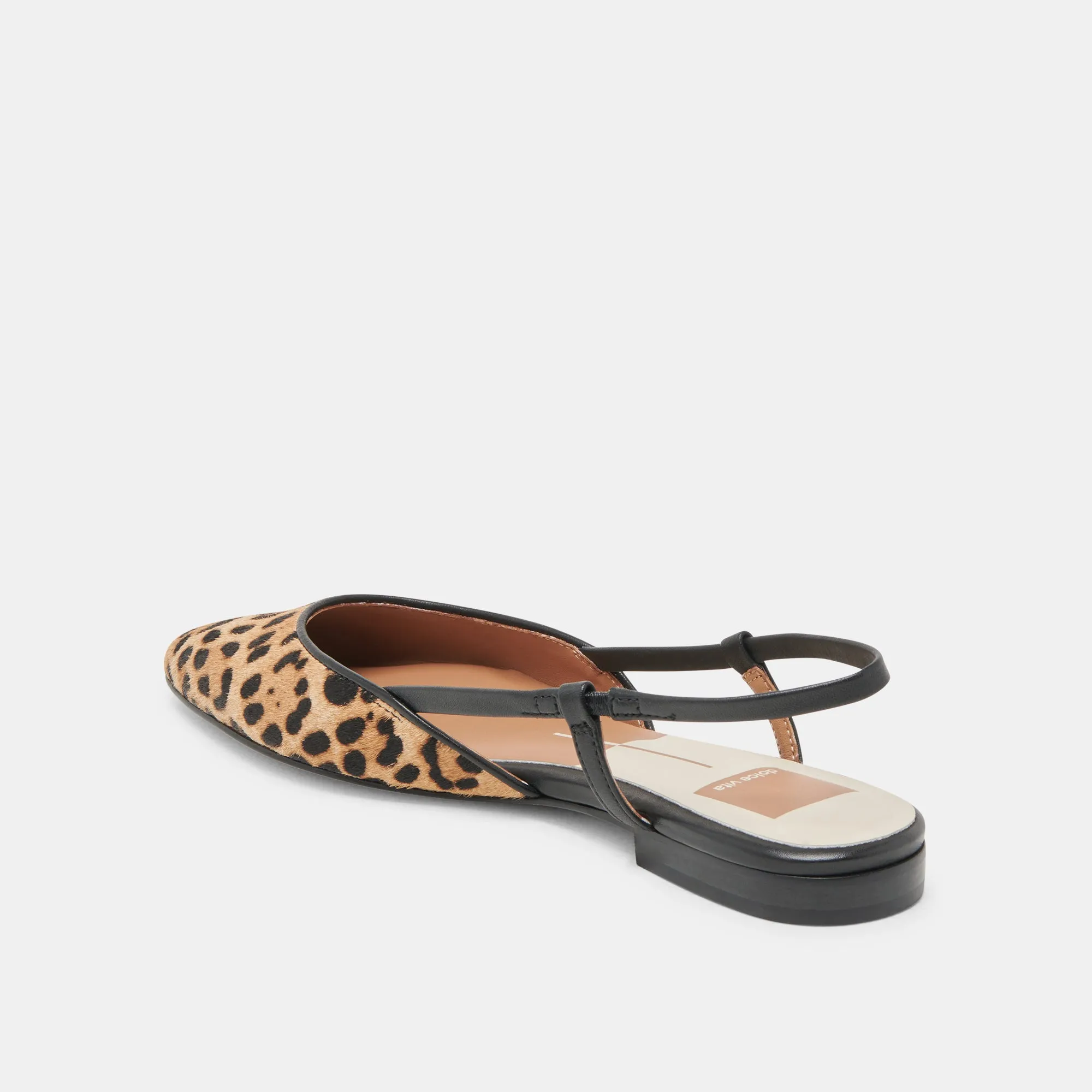 NARAH FLATS CUIR DE VEAU LÉOPARD