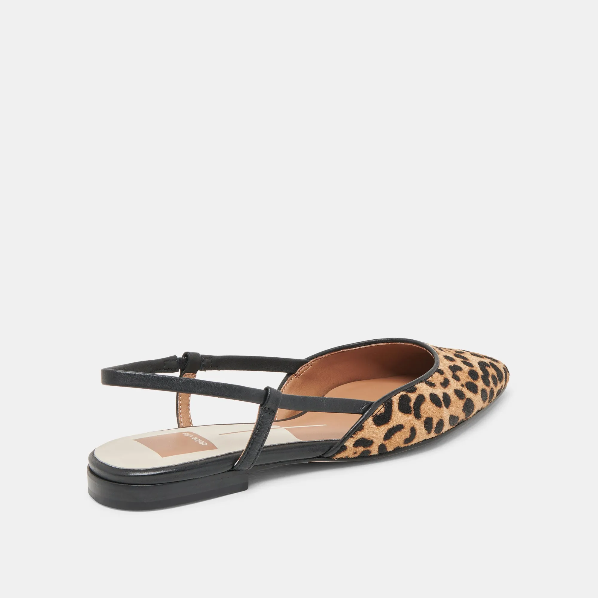 NARAH FLATS CUIR DE VEAU LÉOPARD