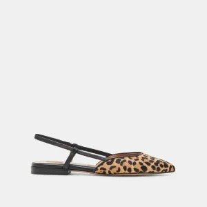 NARAH FLATS CUIR DE VEAU LÉOPARD