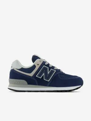 New Balance Chaussures de Sport Suede 574 pour Garçons en Marine