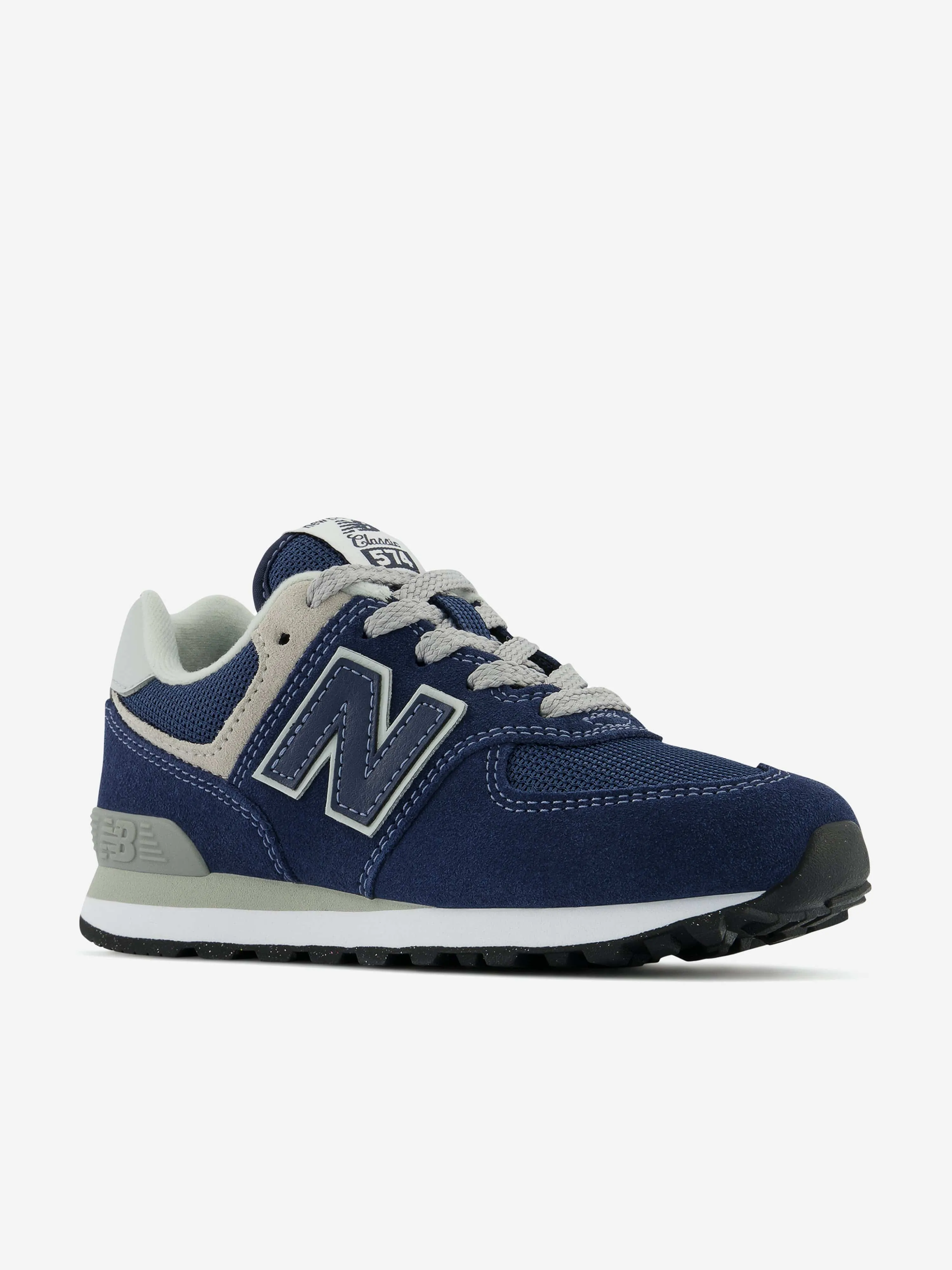 New Balance Chaussures de Sport Suede 574 pour Garçons en Marine