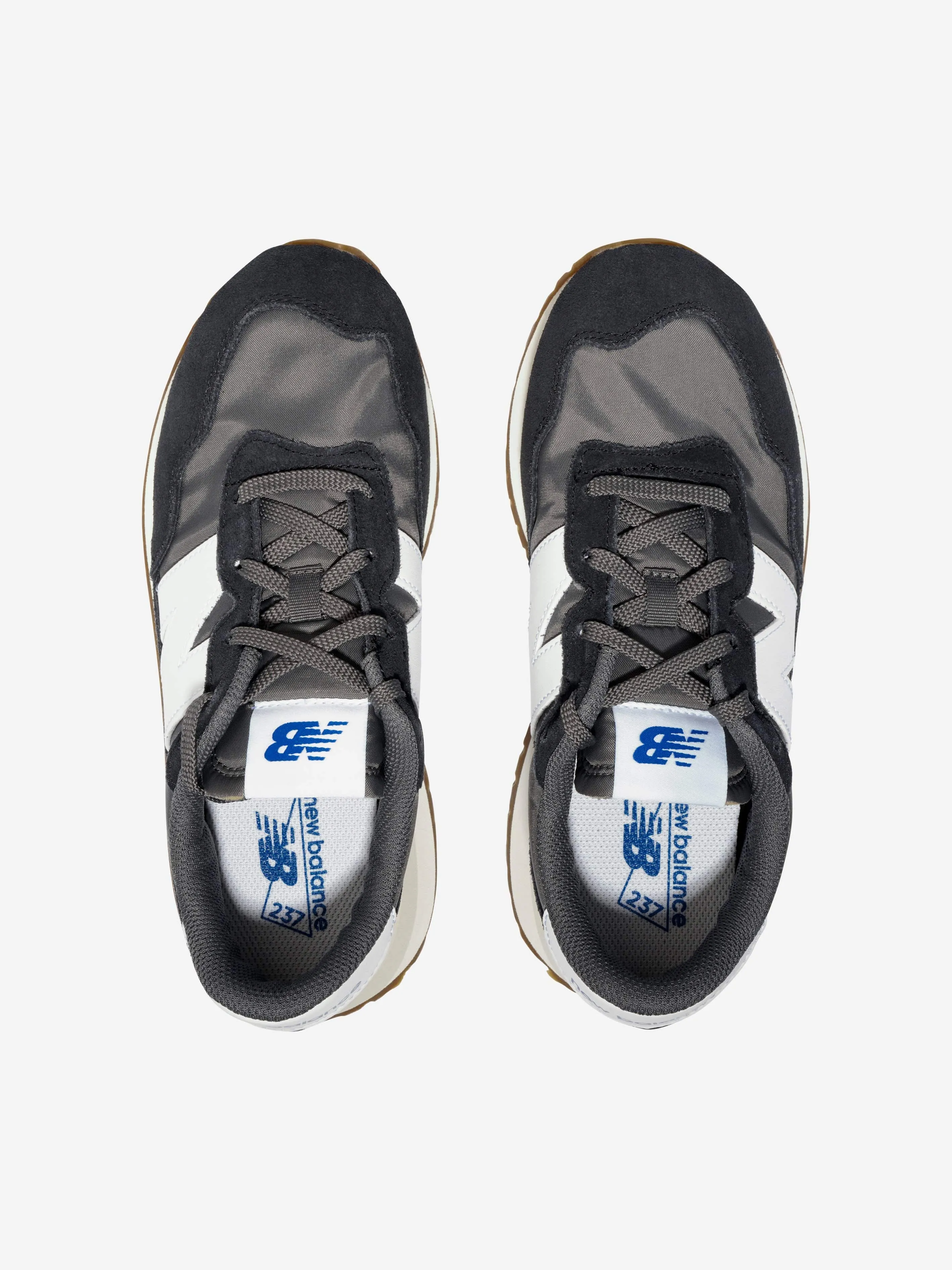 New Balance Kids 237 Chaussures de Sport à Lacets avec Logo en Noir