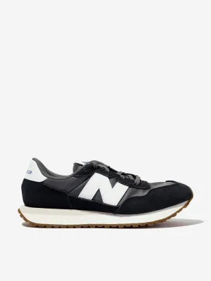 New Balance Kids 237 Chaussures de Sport à Lacets avec Logo en Noir