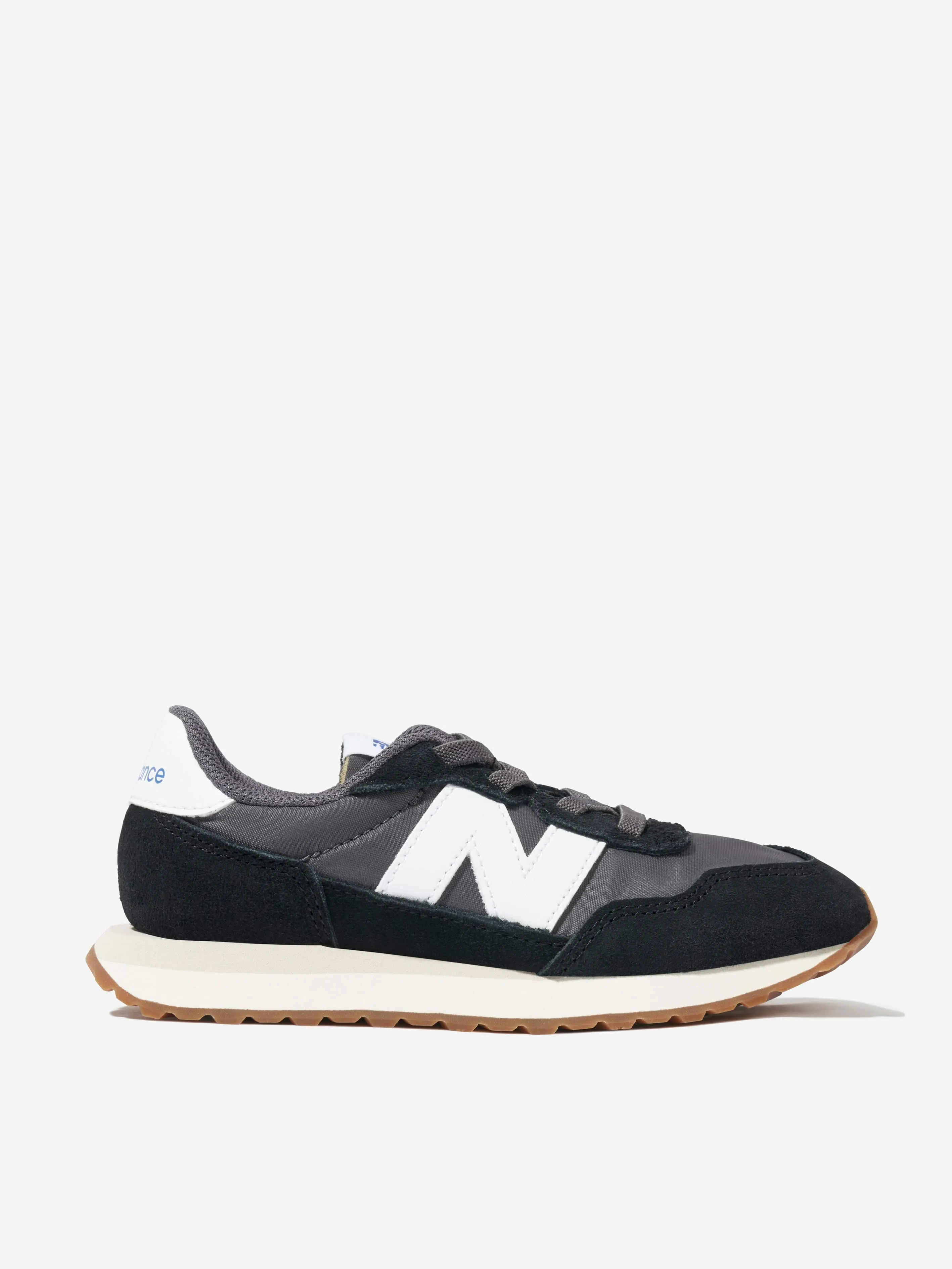 New Balance Kids 237 Chaussures de Sport à Lacets avec Logo en Noir