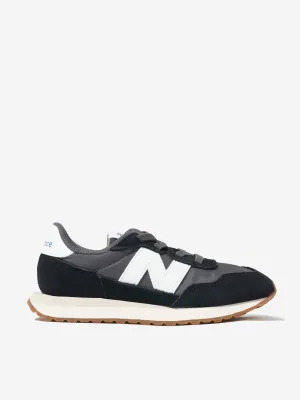 New Balance Kids 237 Chaussures de Sport à Lacets avec Logo en Noir