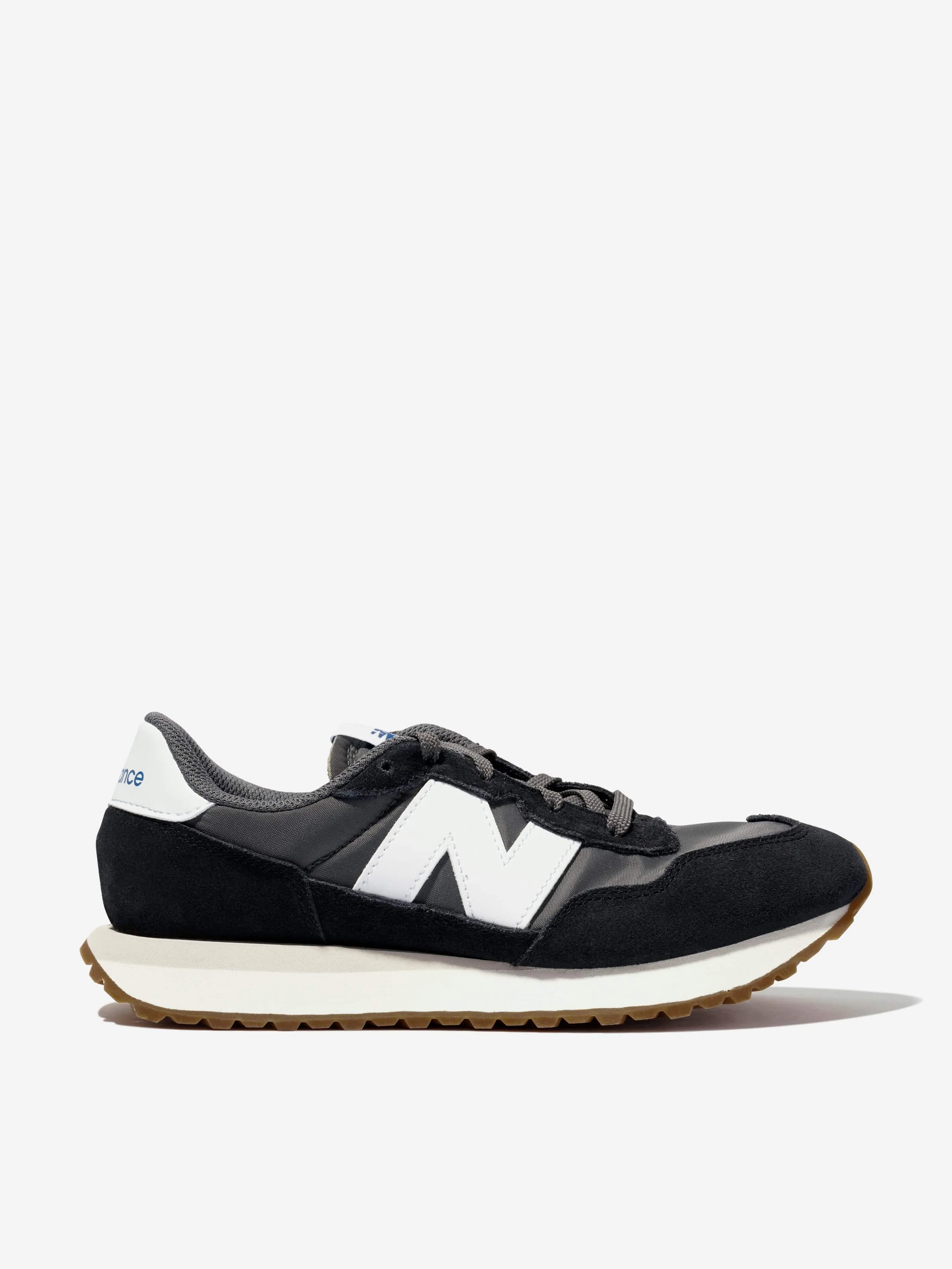 New Balance Kids 237 Chaussures de Sport à Lacets avec Logo en Noir