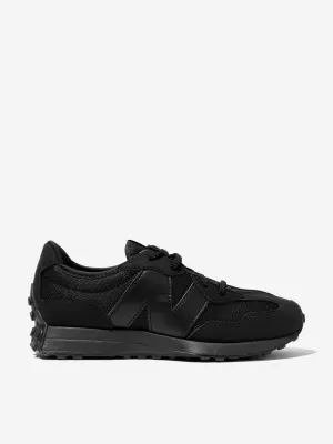 New Balance Kids 327 Chaussures de Sport à Lacets avec Logo en Noir