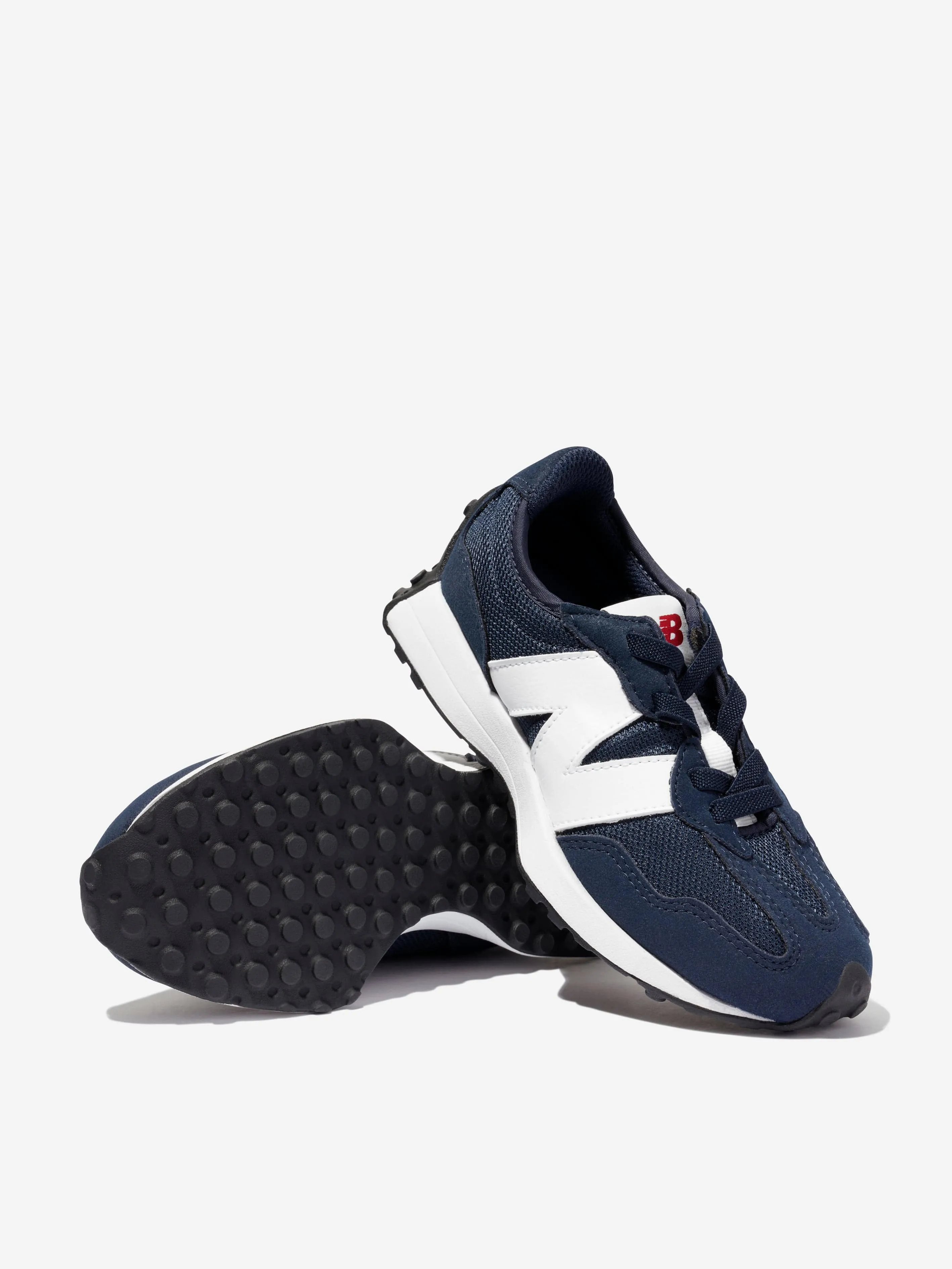 New Balance Enfants 327 Lacets Logo Chaussures de Sport en Bleu