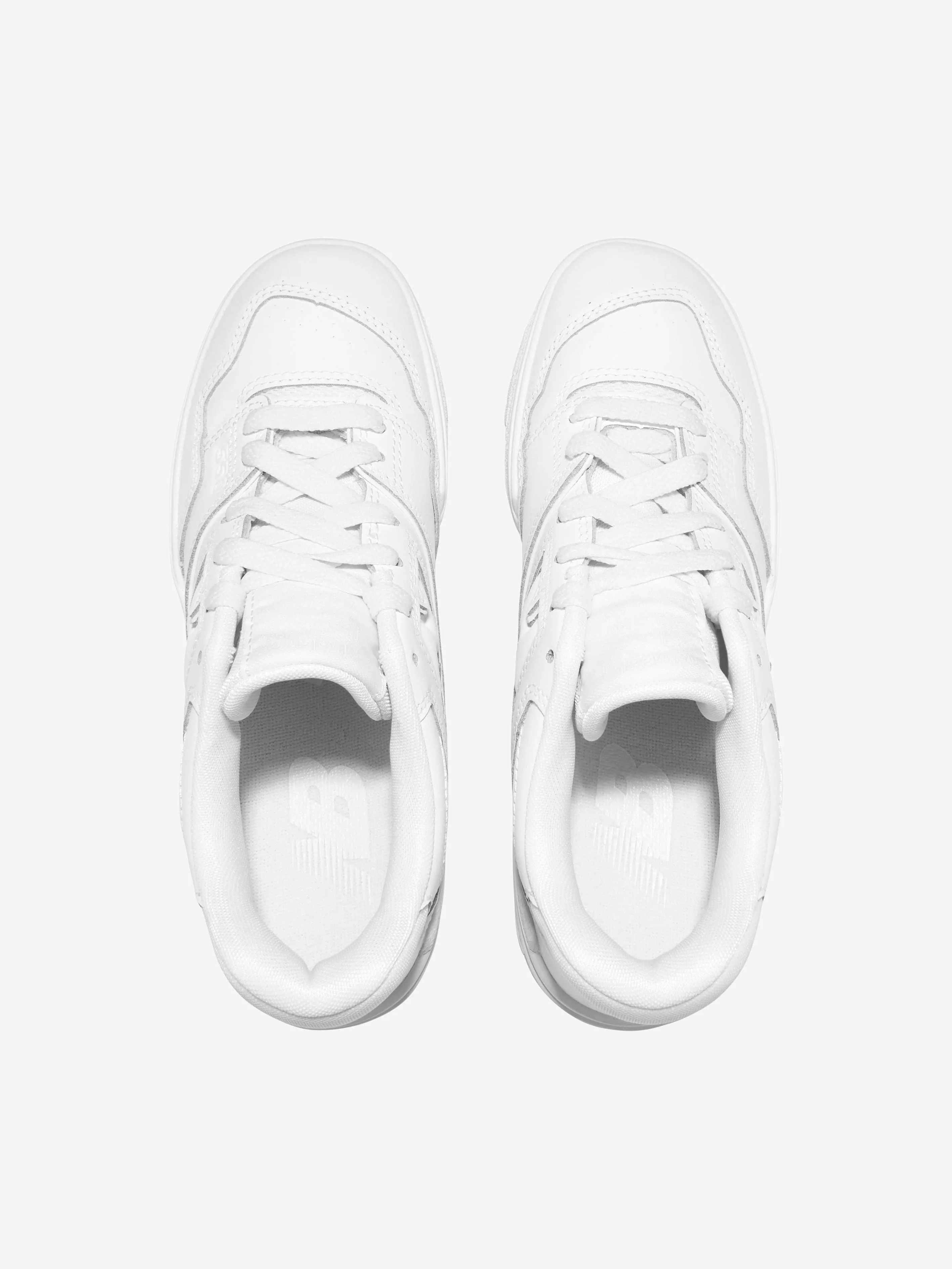 New Balance Enfants 550 Lacets Logo Baskets en Blanc