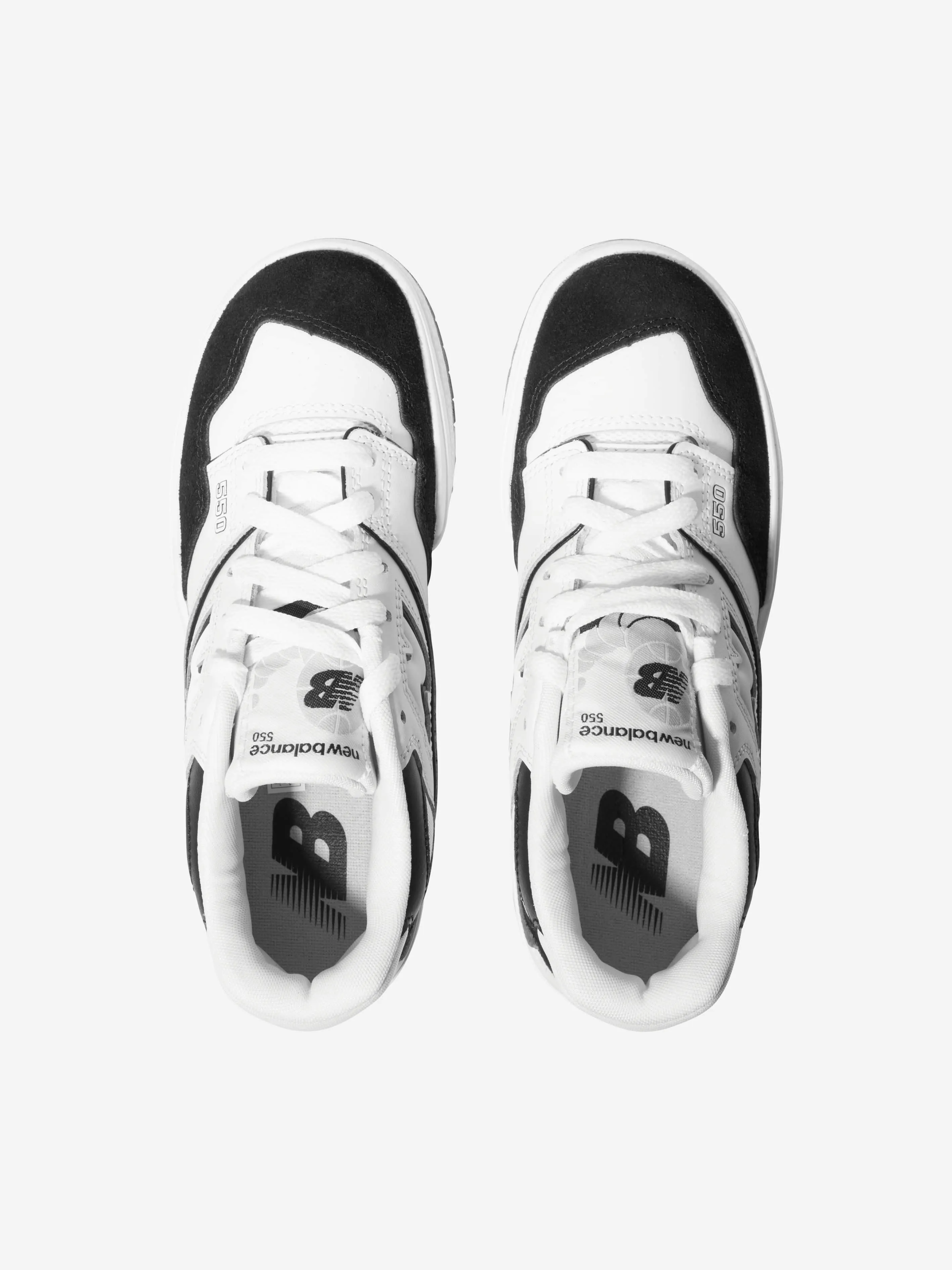 New Balance Kids 550 Chaussures de Sport avec Logo en Noir