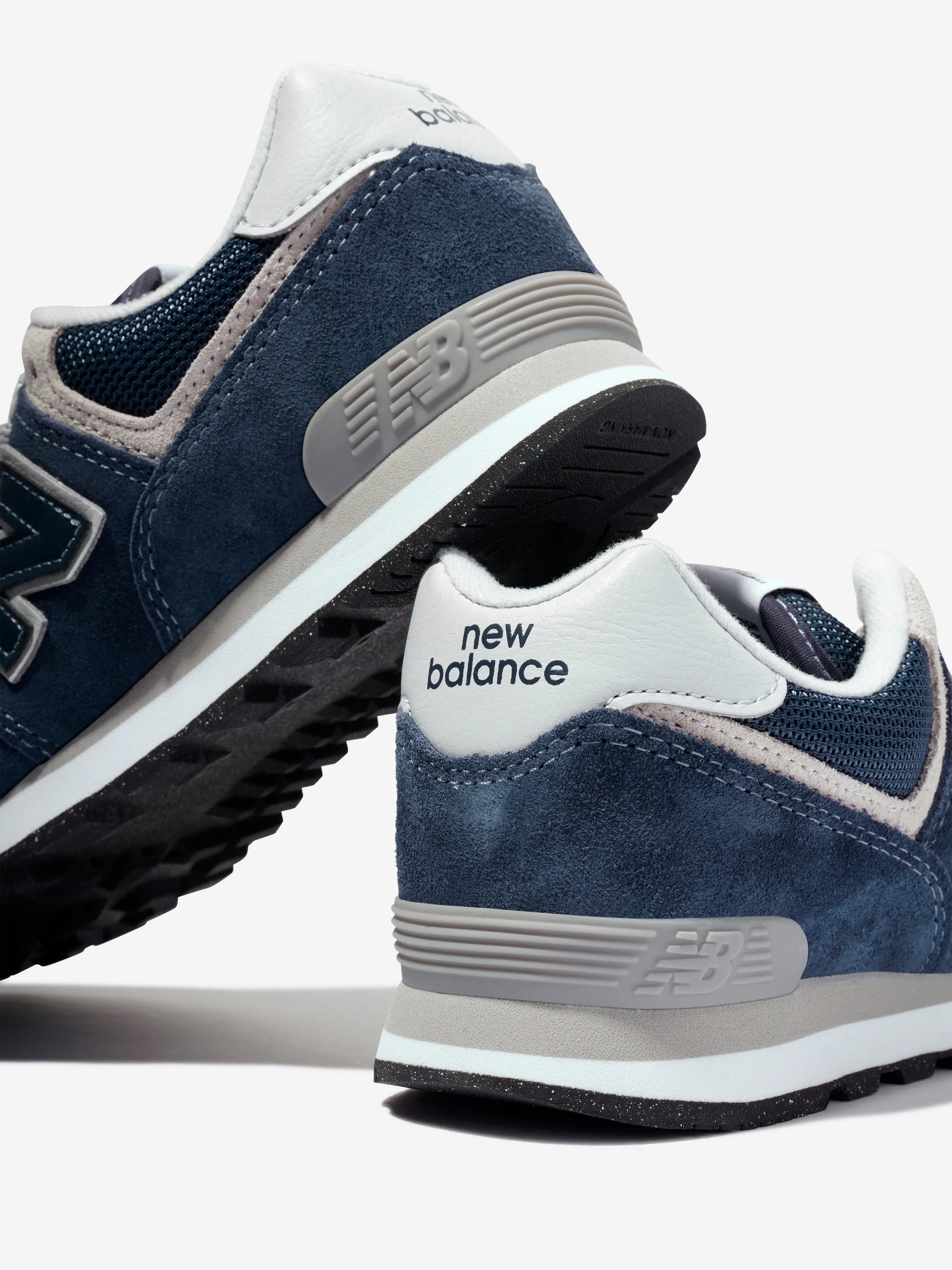 New Balance Enfants 574 Lacets Logo Chaussures de Sport en Marine