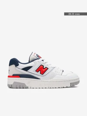 New Balance Baskets B550 pour Enfants en Blanc