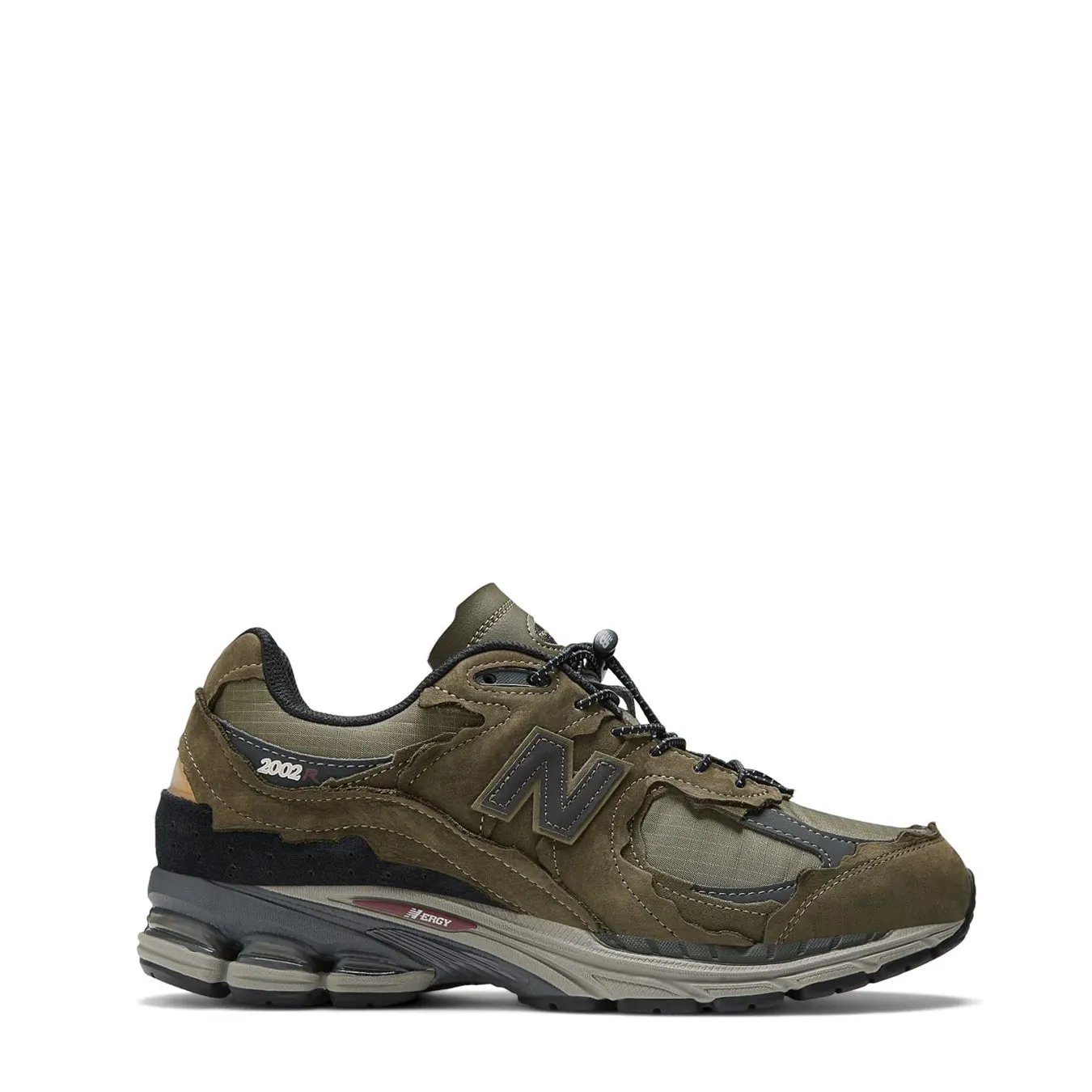 New Balance Chaussures de Sport Femme 2002R Vert Mousse / Noir Profond