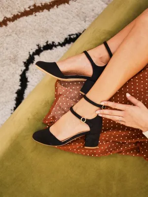 Escarpins Vegan à Talons en Cuir de Grain Recyclé Nottingham | Noir
