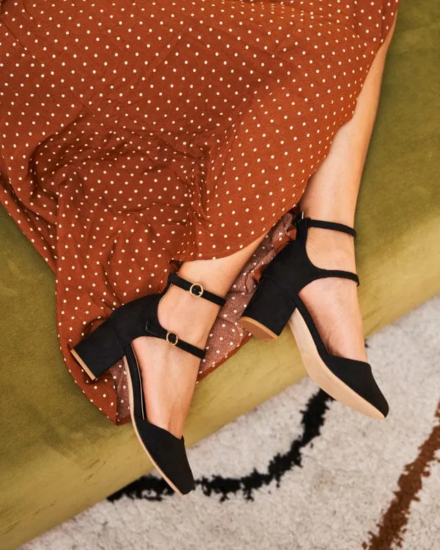 Escarpins Vegan à Talons en Cuir de Grain Recyclé Nottingham | Noir