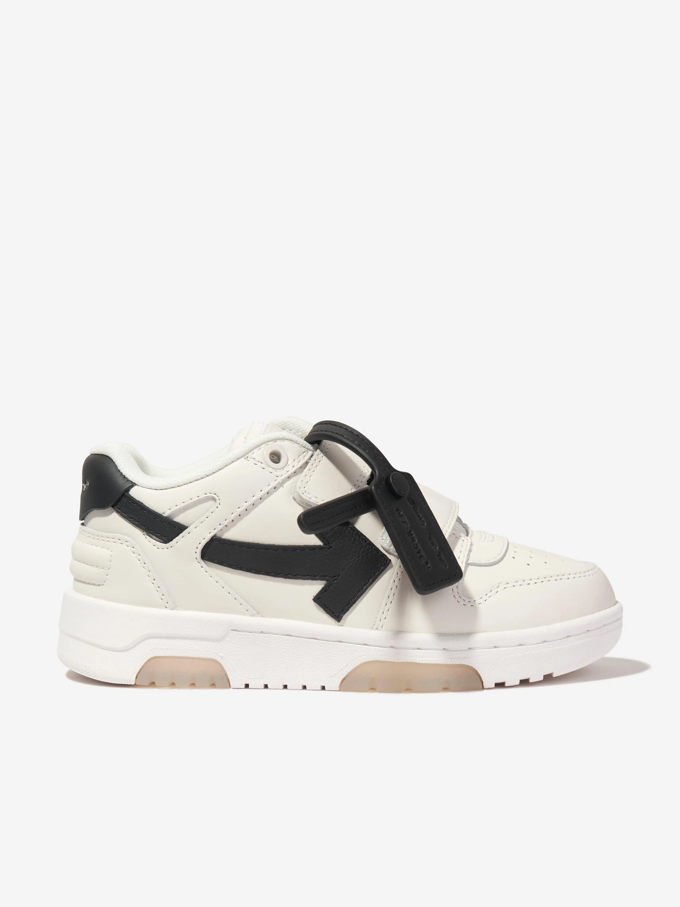 Off-White Kids Baskets en cuir Out Of Office à brides blanches