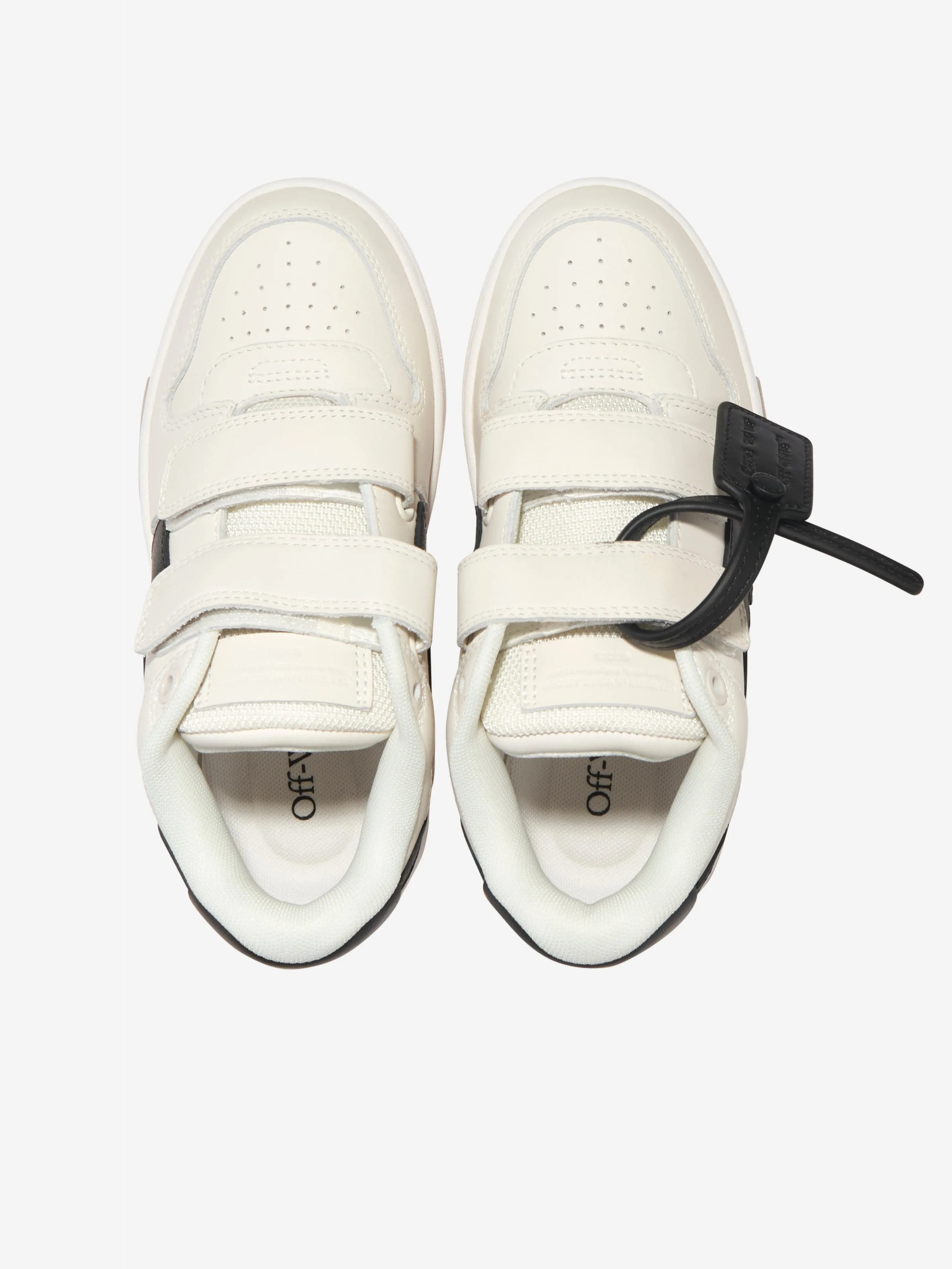 Off-White Kids Baskets en cuir Out Of Office à brides blanches