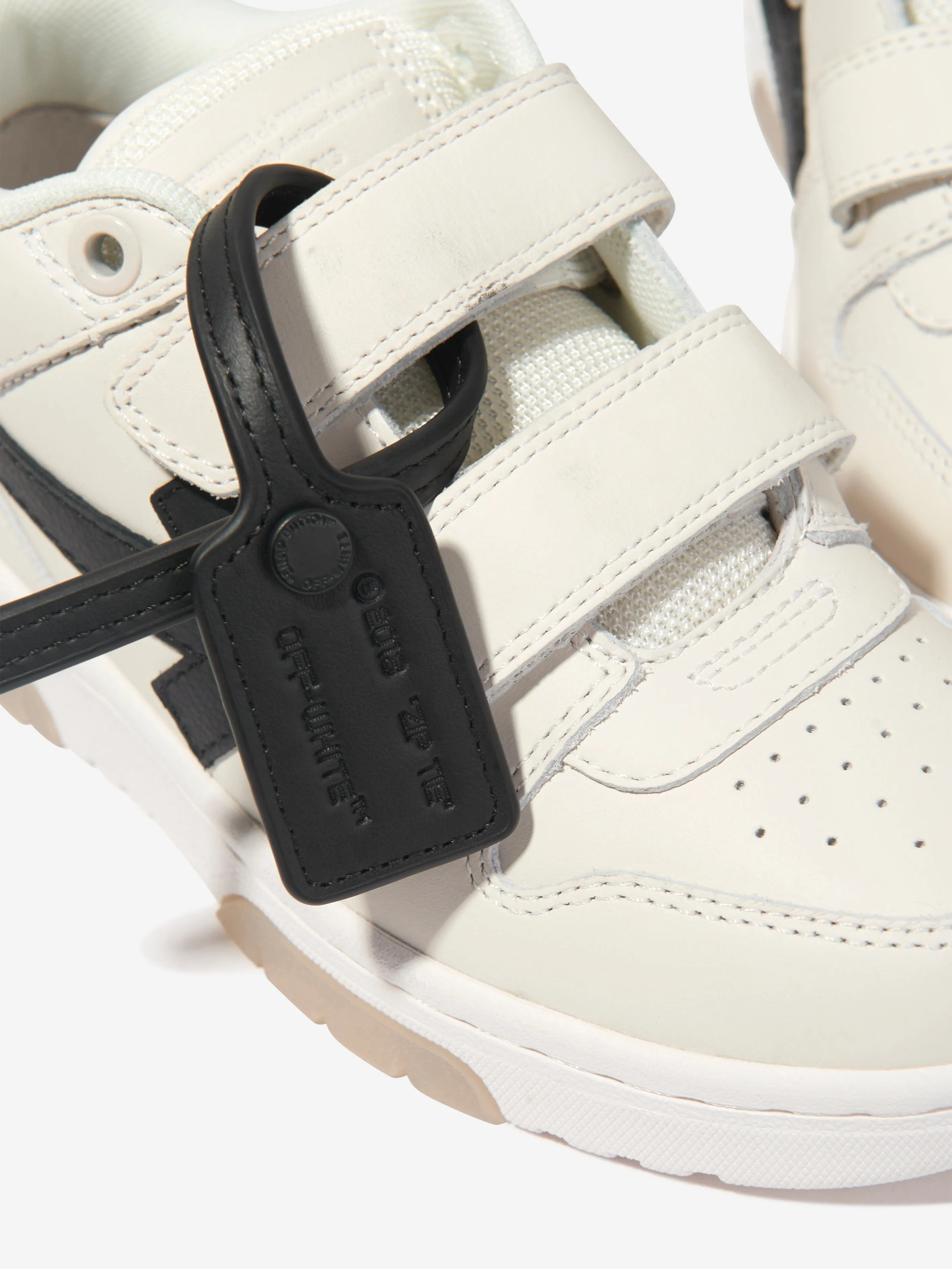 Off-White Kids Baskets en cuir Out Of Office à brides blanches