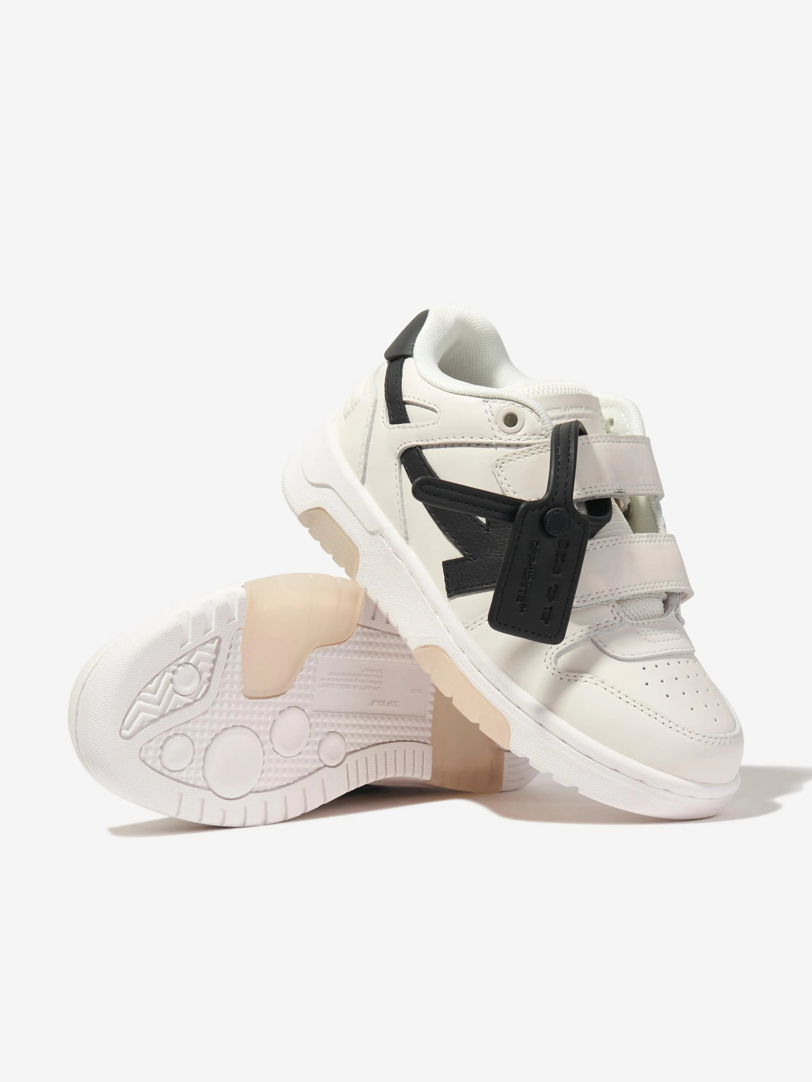 Off-White Kids Baskets en cuir Out Of Office à brides blanches
