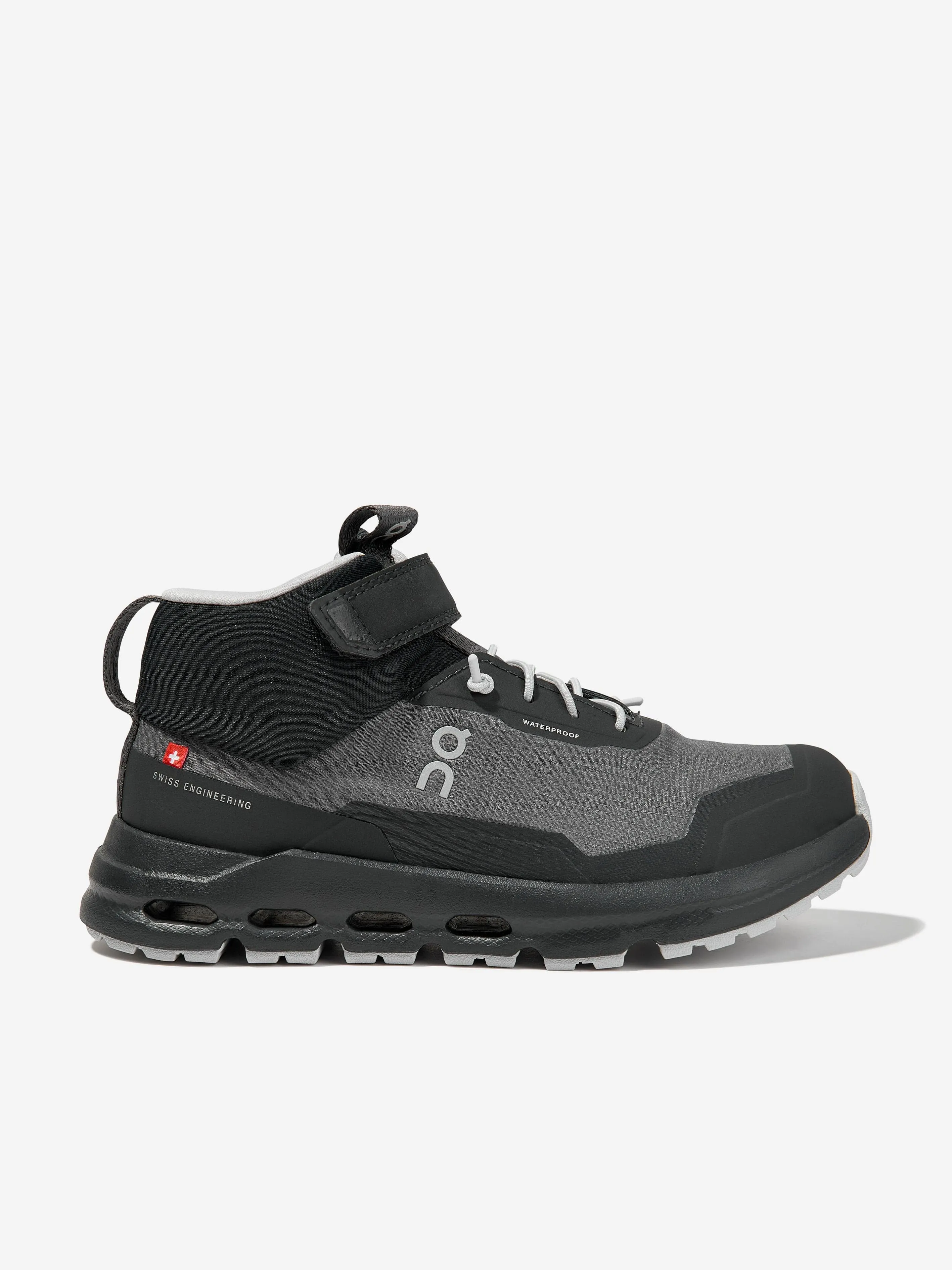 Chaussures de running imperméables On Running Kids Cloudhero Mid en gris