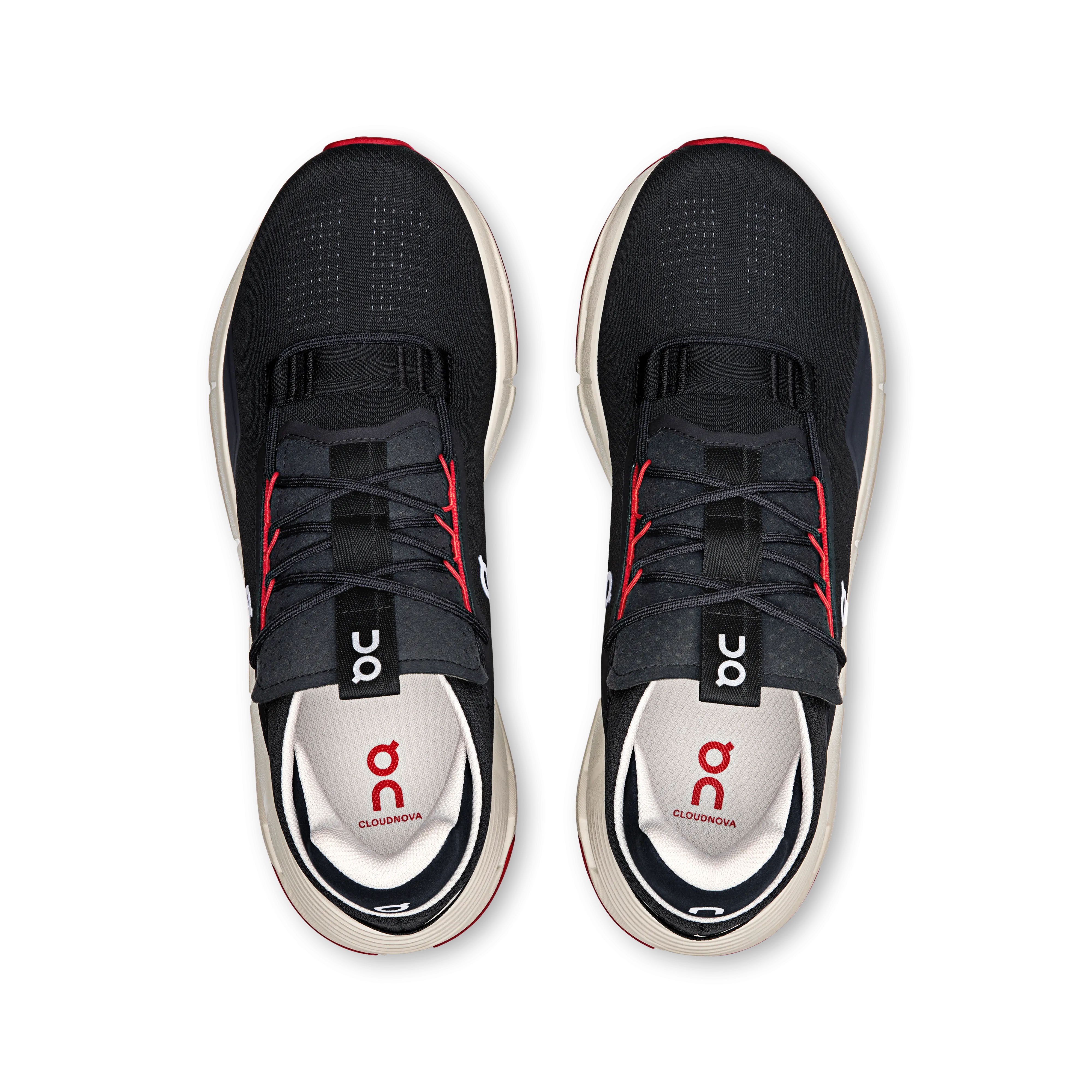 Chaussures On Running Cloudnova 2 pour Homme - Noir / Rouge