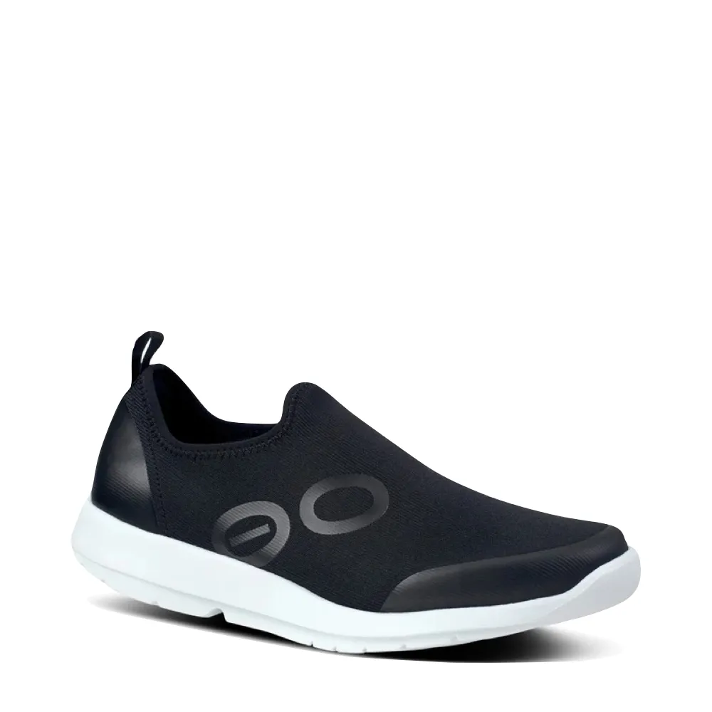 OOfos Femme Chaussure Sport OOmg Basses en Noir/Blanc