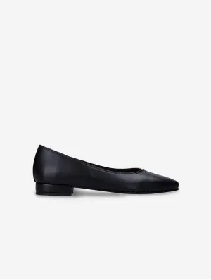 Pam Women's Ballerines Véganes en Cuir de Pomme | Noir & Beige