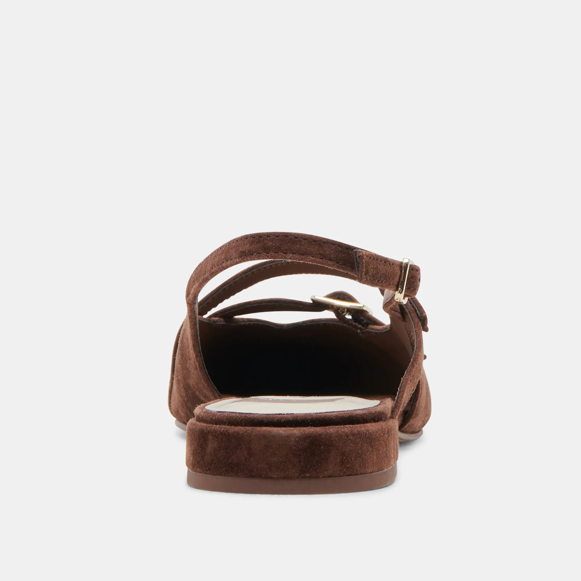 PAMLA FLATS DK CUIR SUÉDÉ BRUN