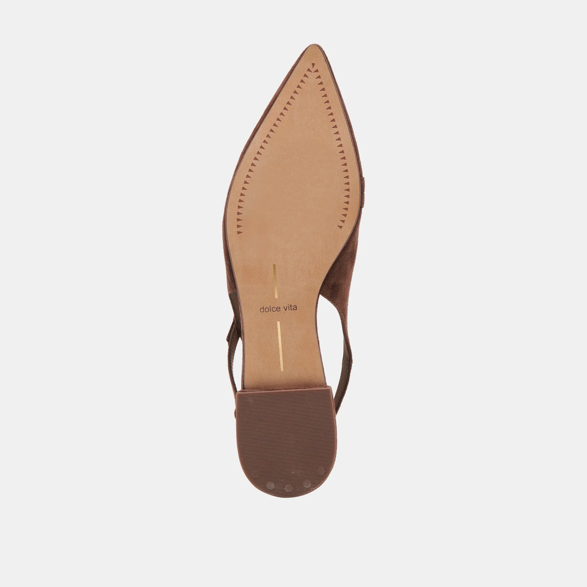 PAMLA FLATS DK CUIR SUÉDÉ BRUN