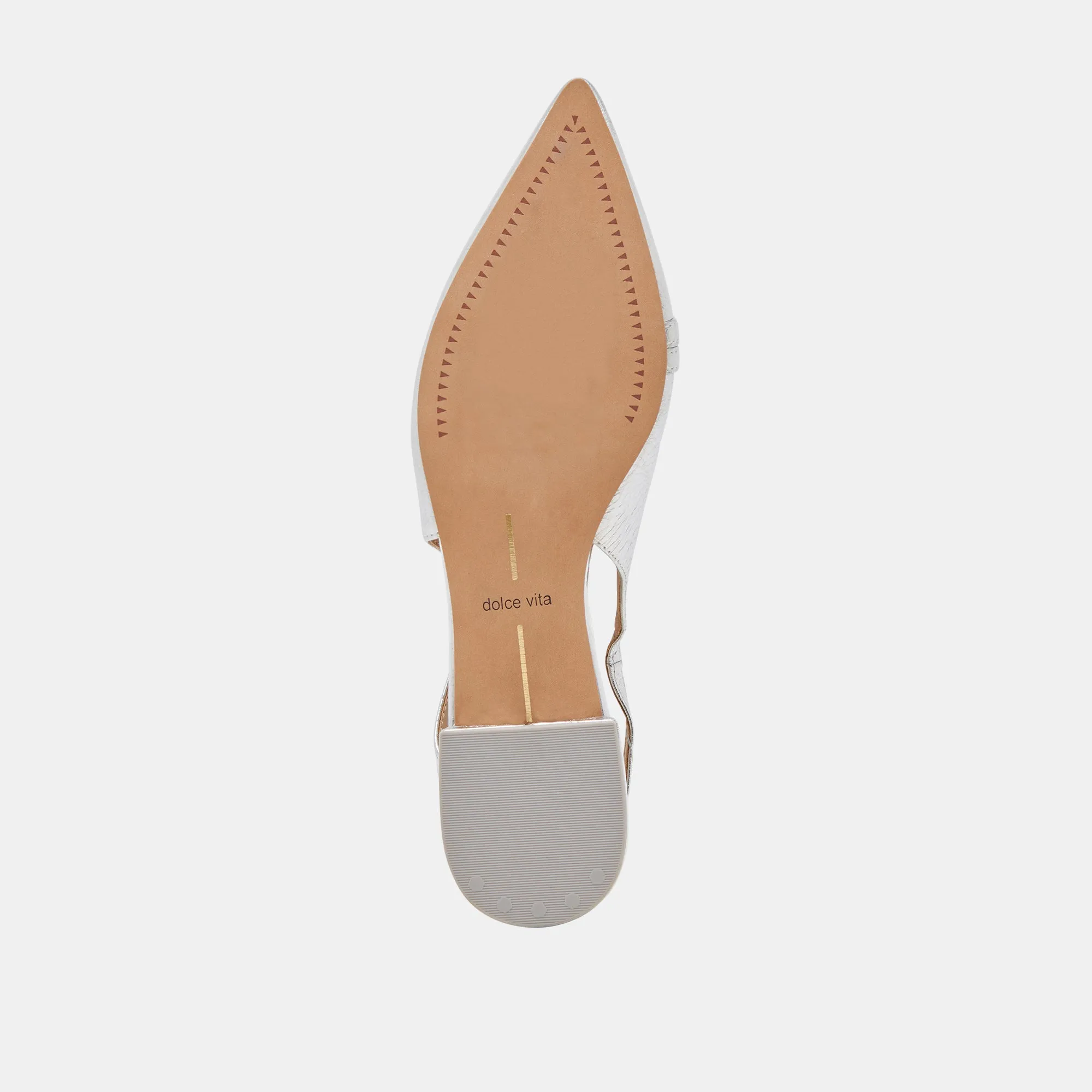 PAMLA WIDE FLATS ARGENTÉ PATENTÉ PLISSÉ