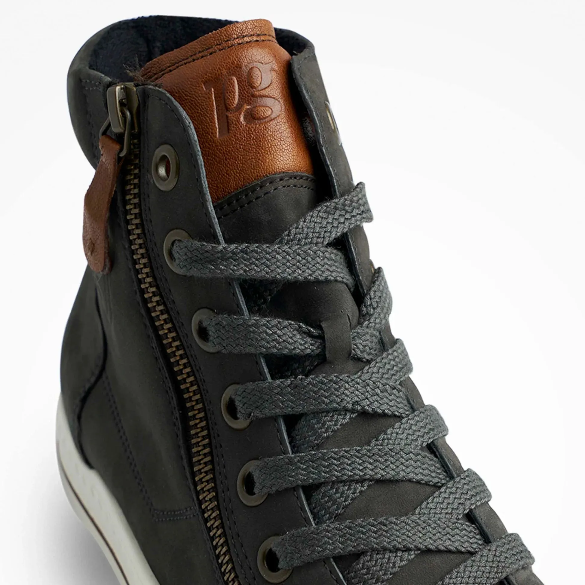 Baskets montantes Nubuck vert Paul
