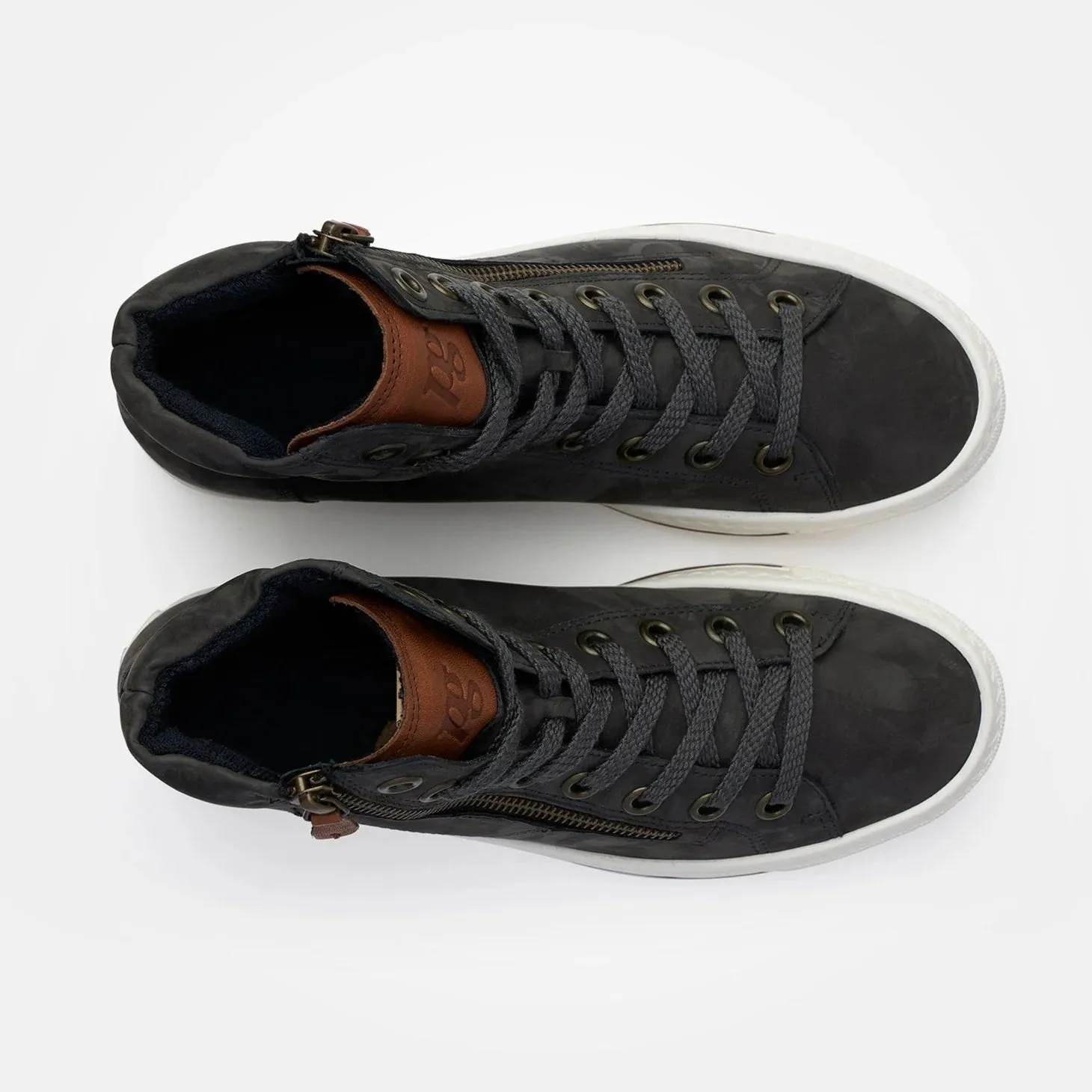 Baskets montantes Nubuck vert Paul