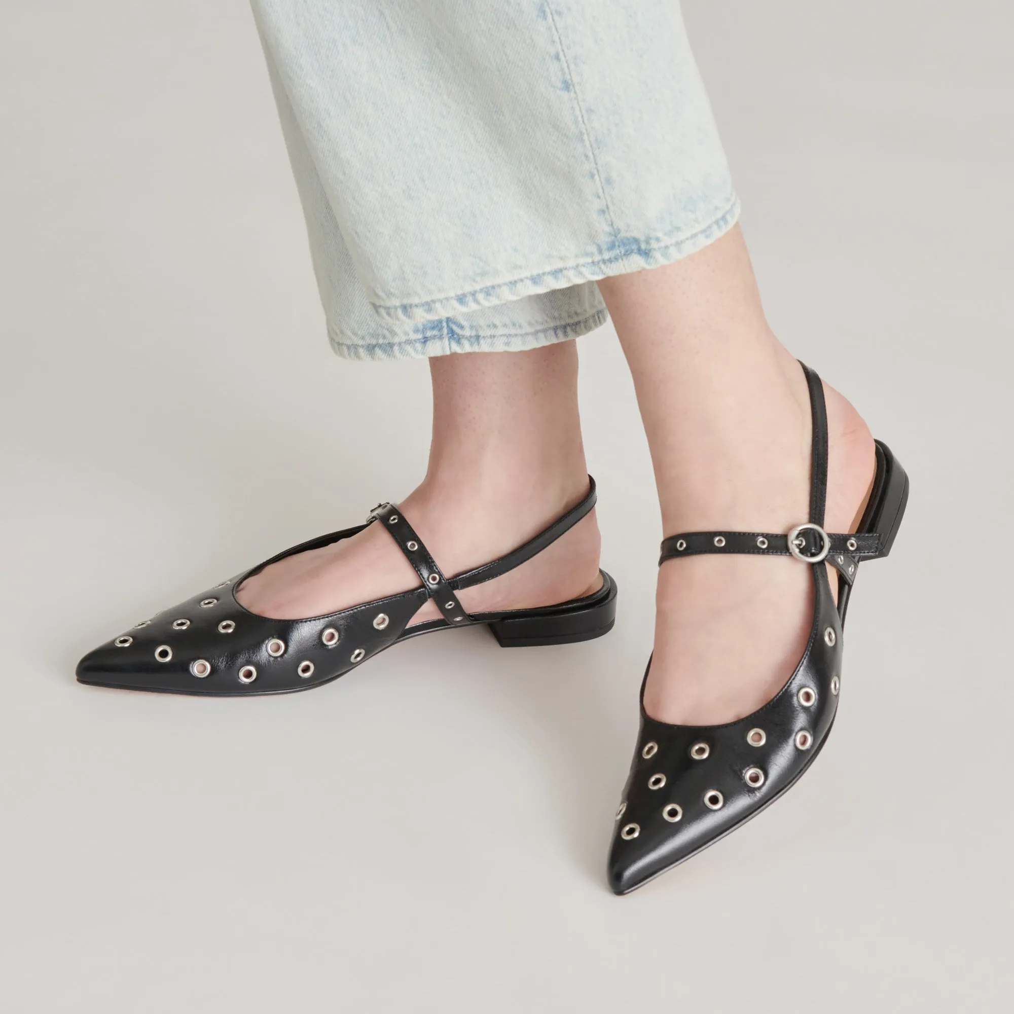PENNEY STUD FLATS PATENTE EFFET FROISSE MINUIT
