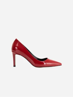 Escarpins à bout pointu en similicuir vegan Perla | Rouge