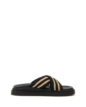 Peta Plateforme Sandale Noir/Beige