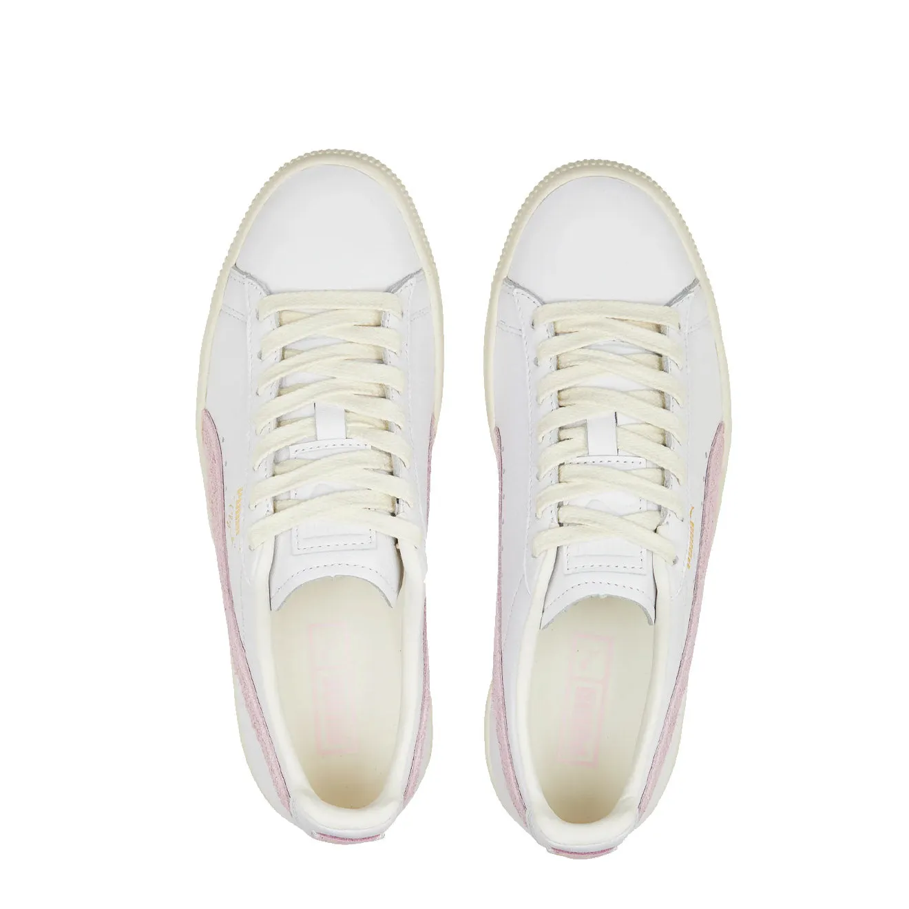 Puma Clyde Base Trainer Blanc Puma / Rose Perlé / Or Puma Team