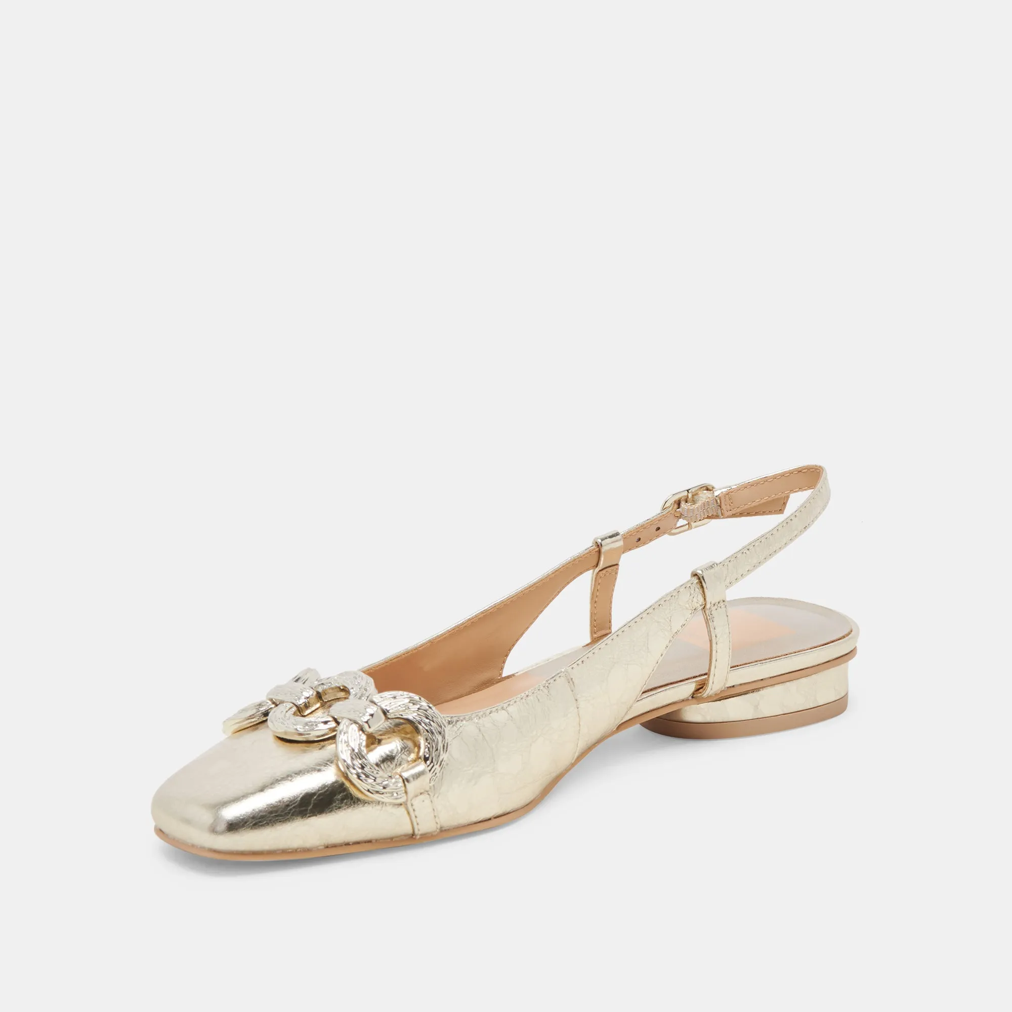 RAMANO FLATS CUIR PLATINE VIEILLI