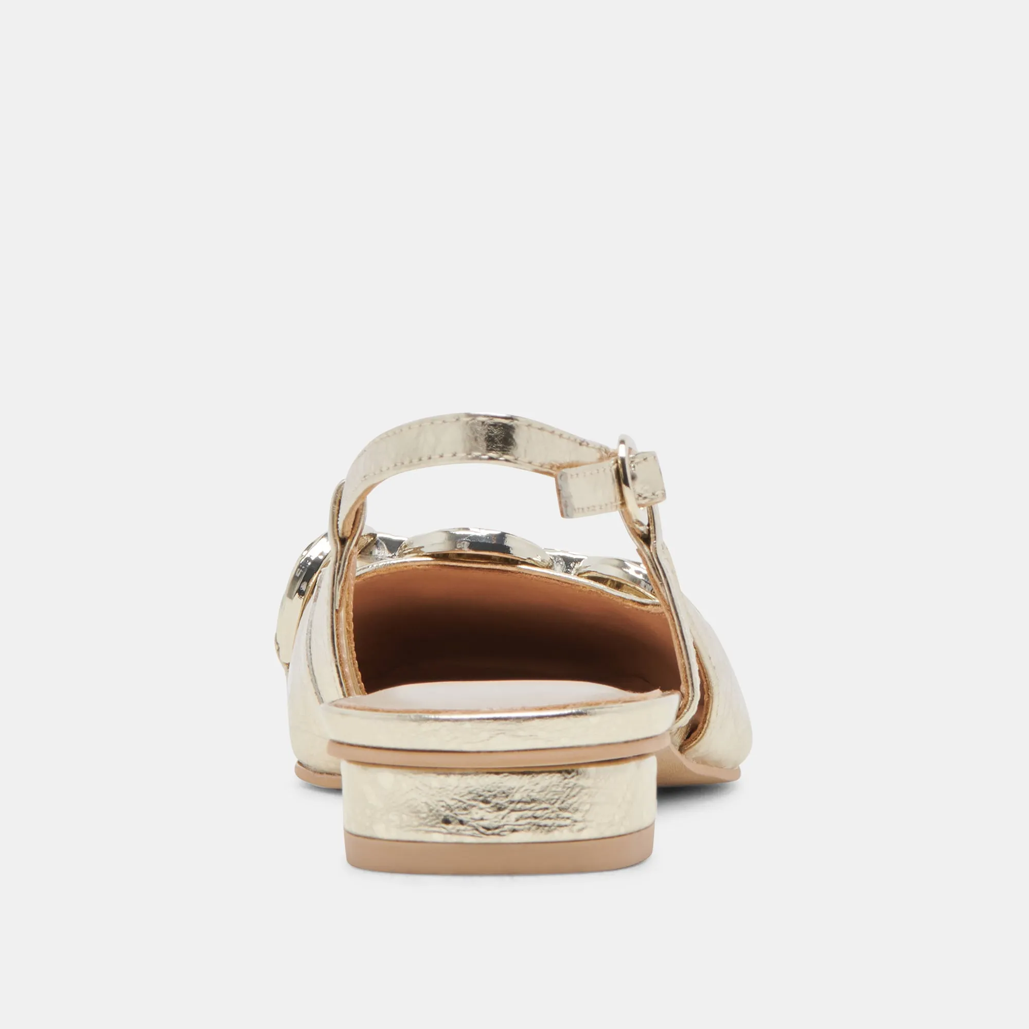 RAMANO FLATS CUIR PLATINE VIEILLI
