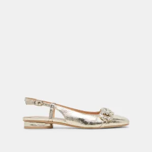 RAMANO FLATS CUIR PLATINE VIEILLI