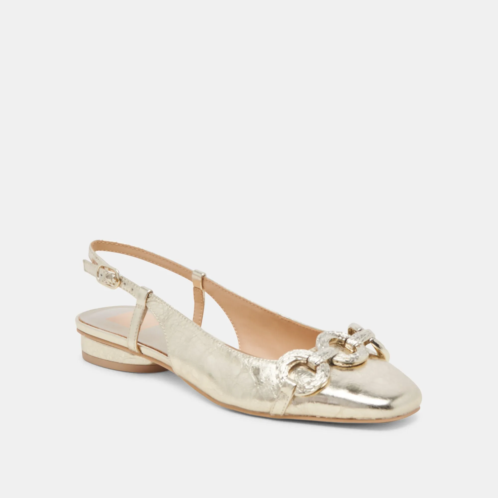 RAMANO FLATS CUIR PLATINE VIEILLI