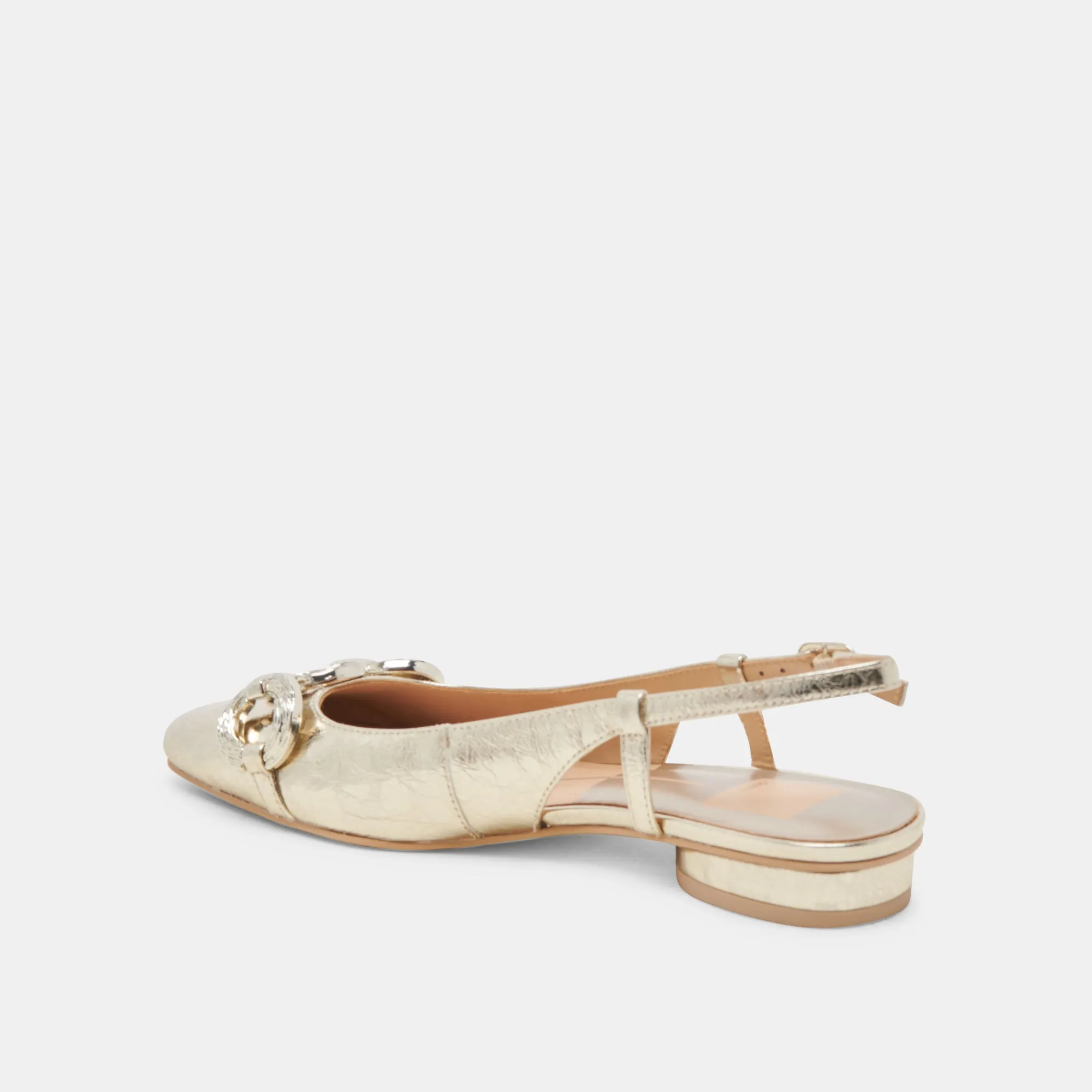 RAMANO FLATS CUIR PLATINE VIEILLI