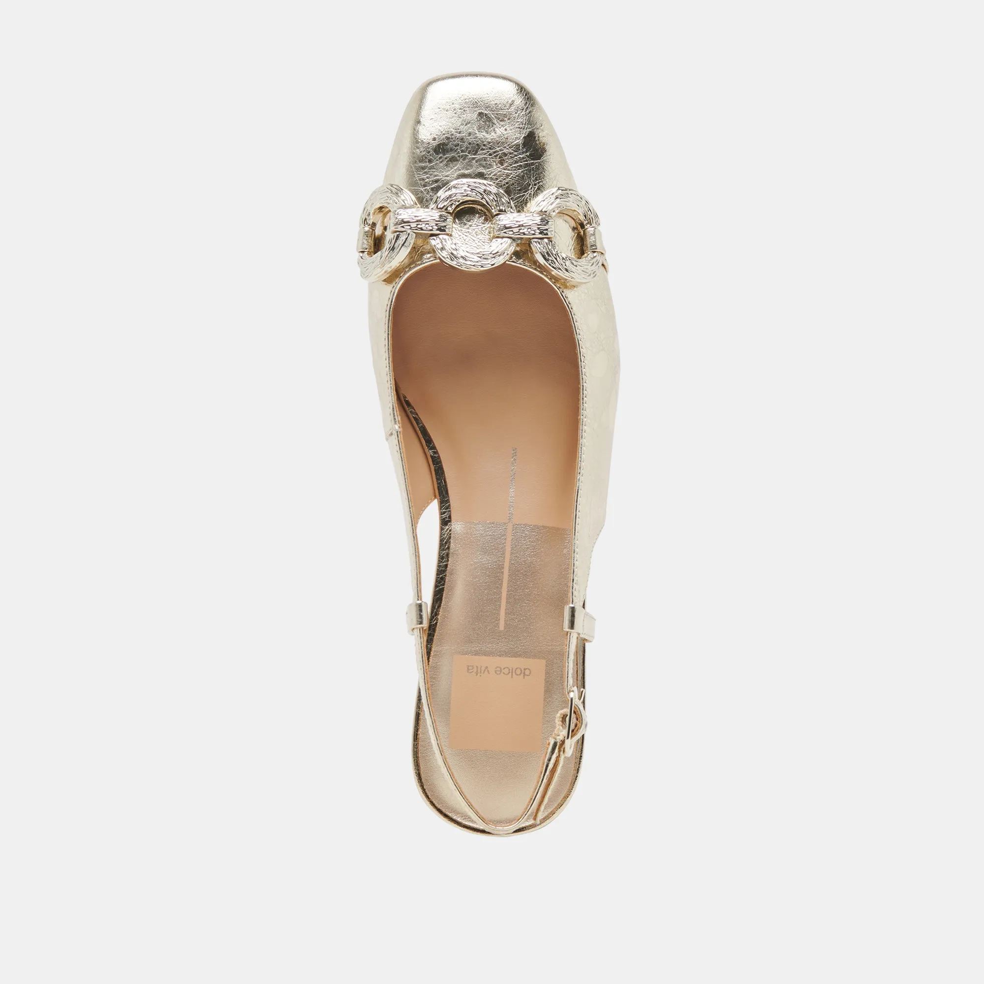 RAMANO FLATS CUIR PLATINE VIEILLI