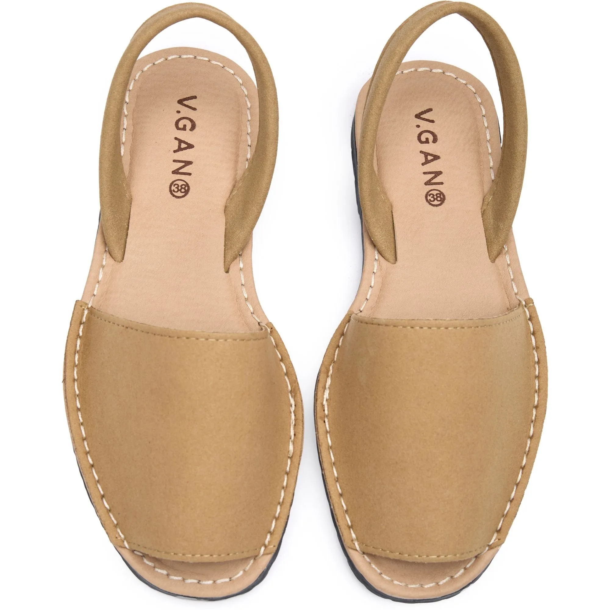 Sandales menorquines en suédine vegan pour femmes Rambu | Taupe